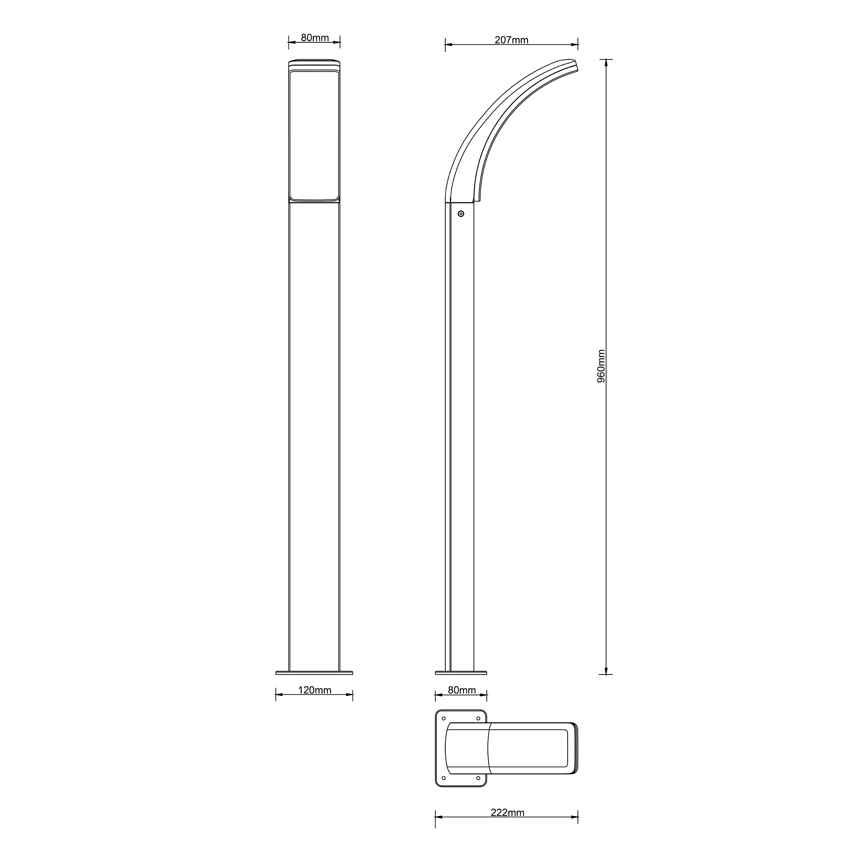 Lampa ogrodowa słupek New Lakko IP44 LED Inspire - 9