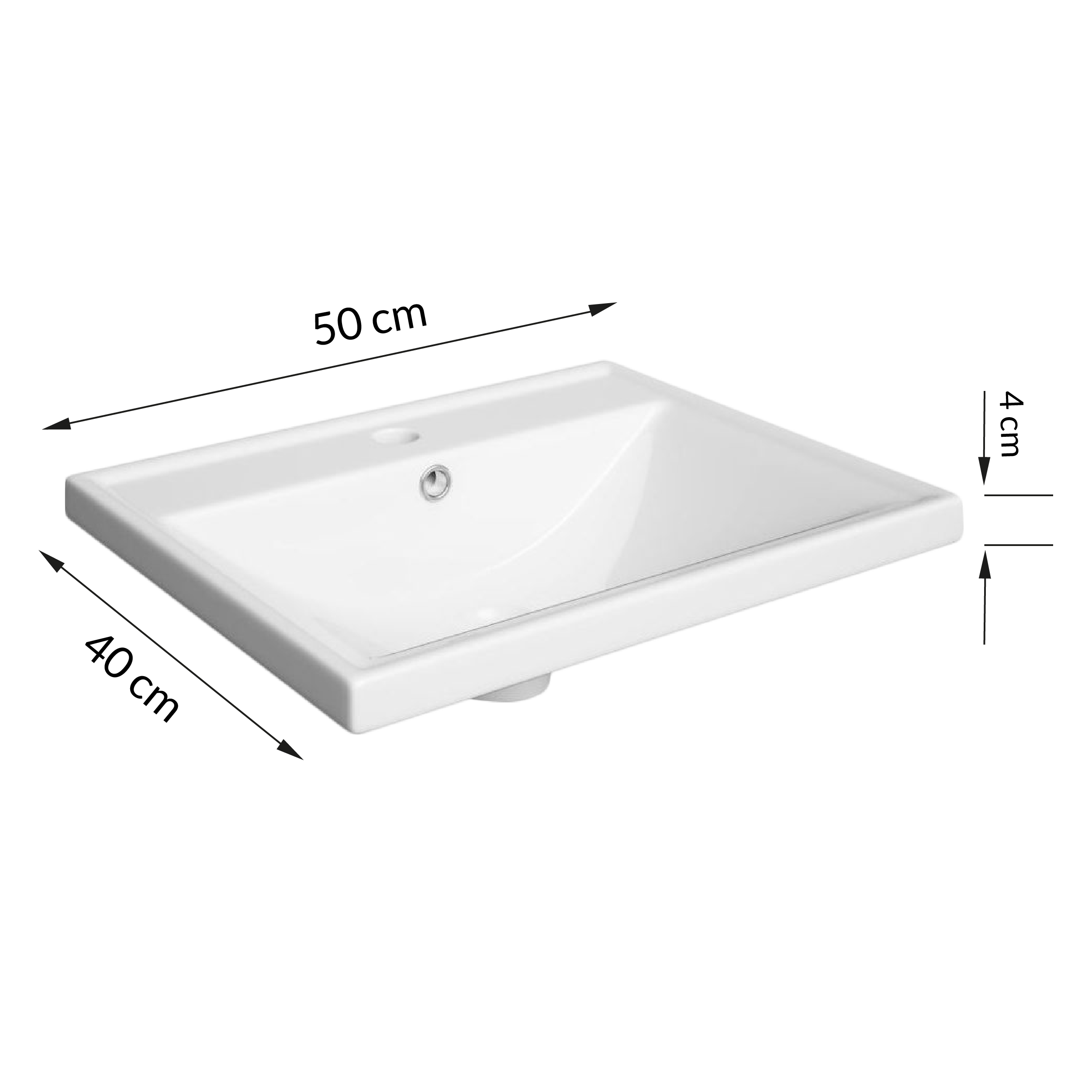 Umywalka ceramiczna Storm 50 Sensea - 3