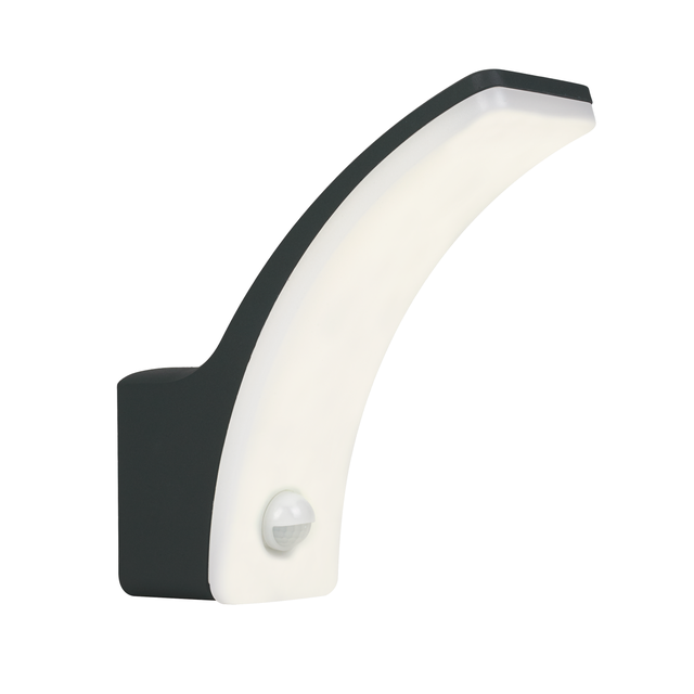 Applique LED moderno da esterno LAKKO grigio IP44 con sensore di movimento, luce bianco naturale 1500 lumen, INSPIRE