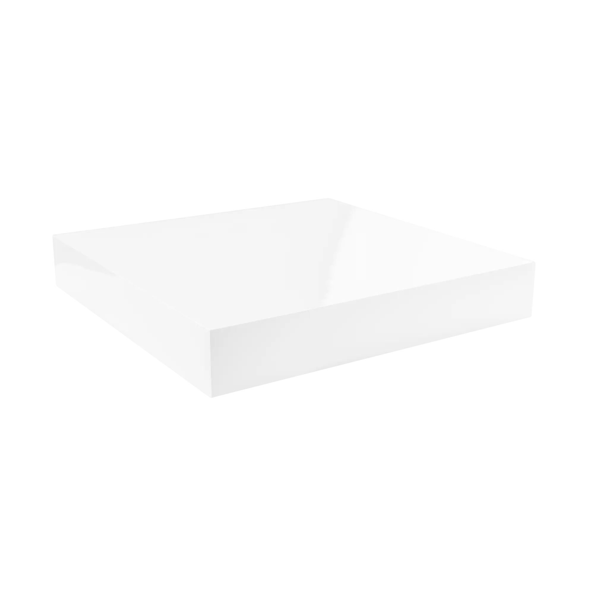 Półka ścienna samowisząca komorowa biały połysk 3.5x23.5x23.5 cm Velano