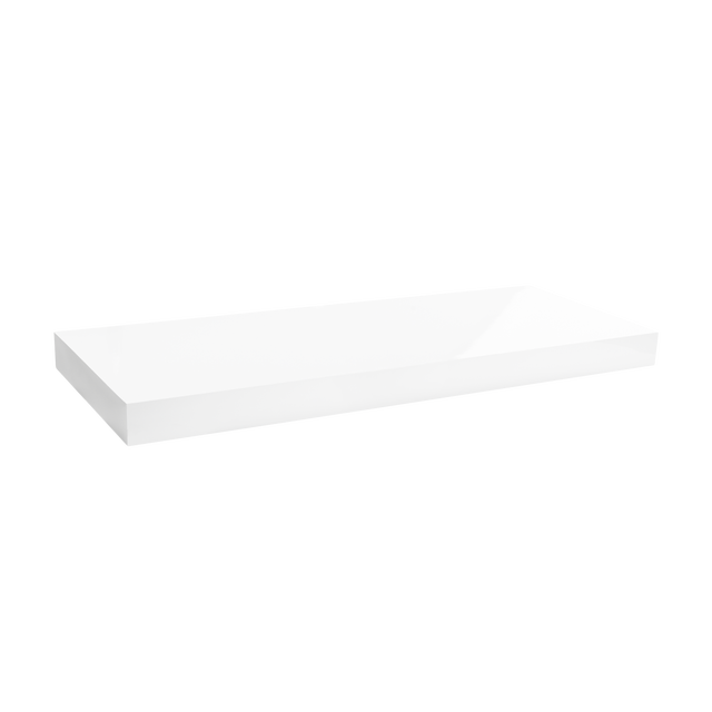 Półka ścienna samowisząca komorowa biały połysk 3.5x23.5x118 cm Velano