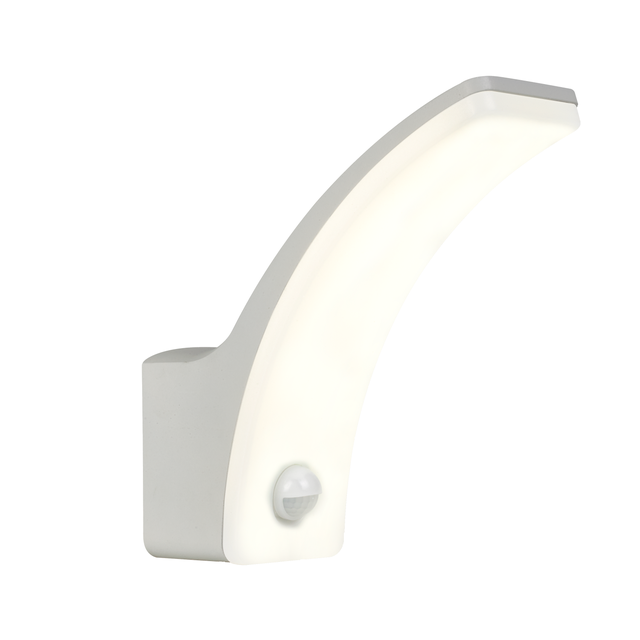 Applique LED moderno da esterno Lakko bianco IP44 con sensore di movimento, luce bianco naturale 1500 lumen, INSPIRE