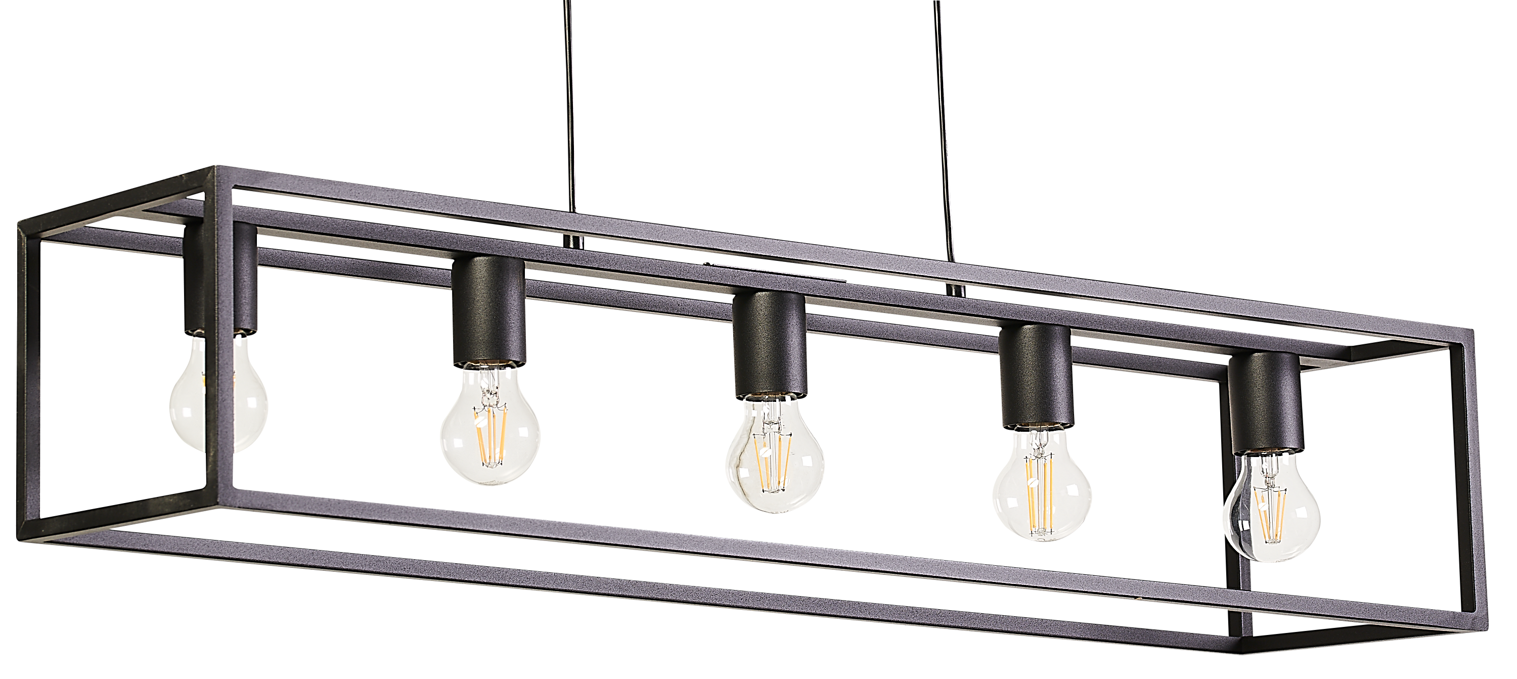 Lampa wisząca Eldrick czarna 5 x E27 Inspire - 5