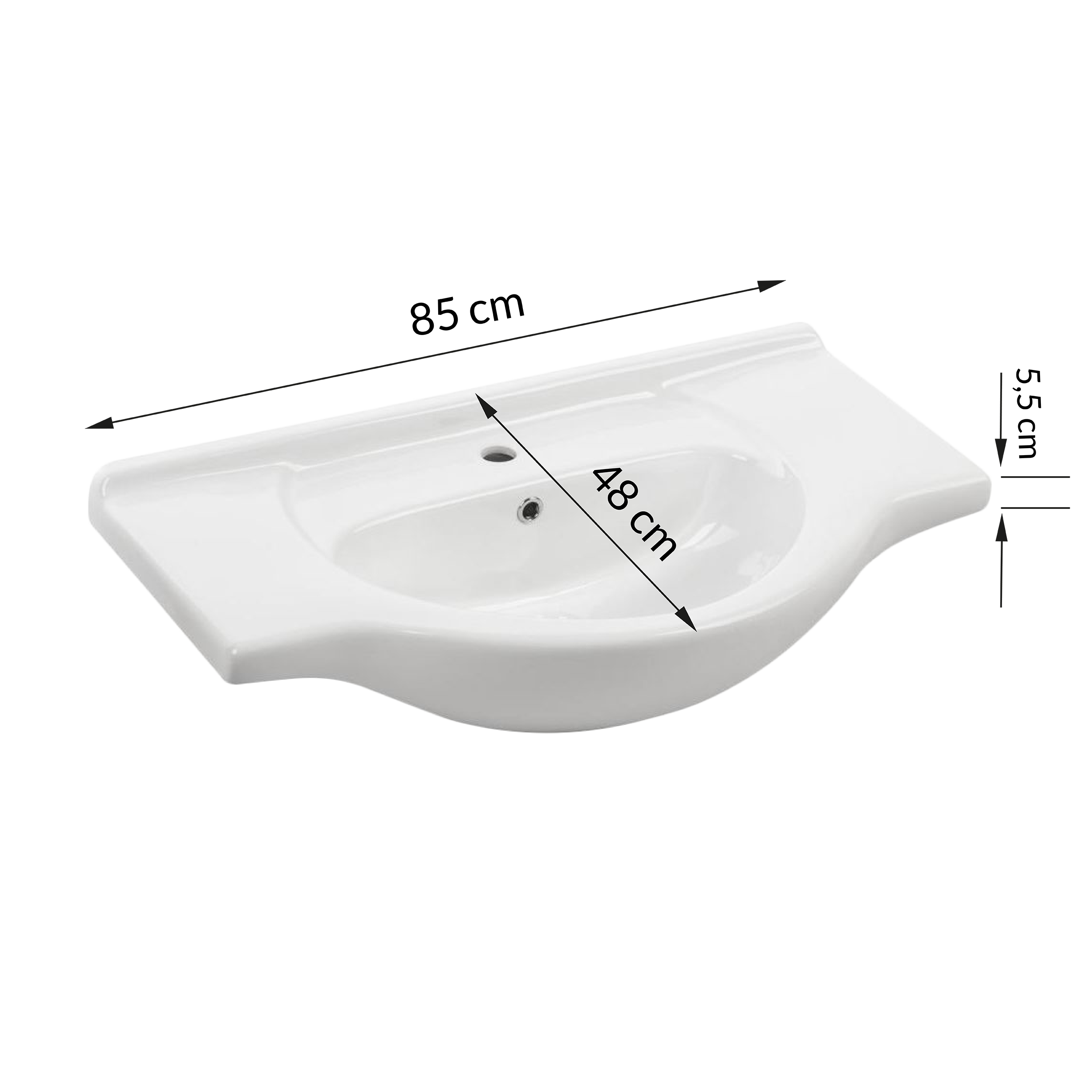 Umywalka ceramiczna Storm 85 Sensea - 3