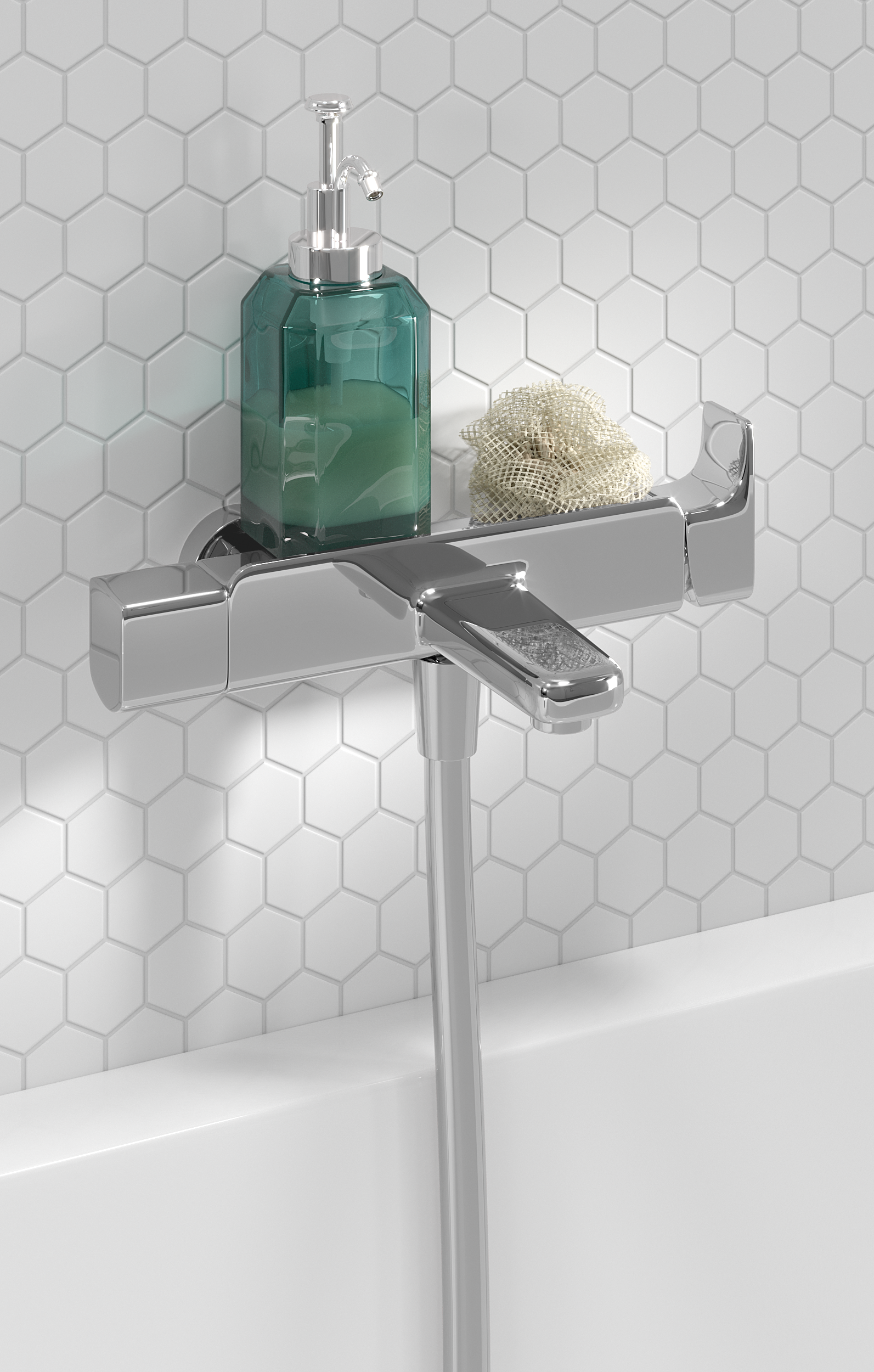 Grifo de bañera monomando SENSEA Remix cromo mate Latón - 2