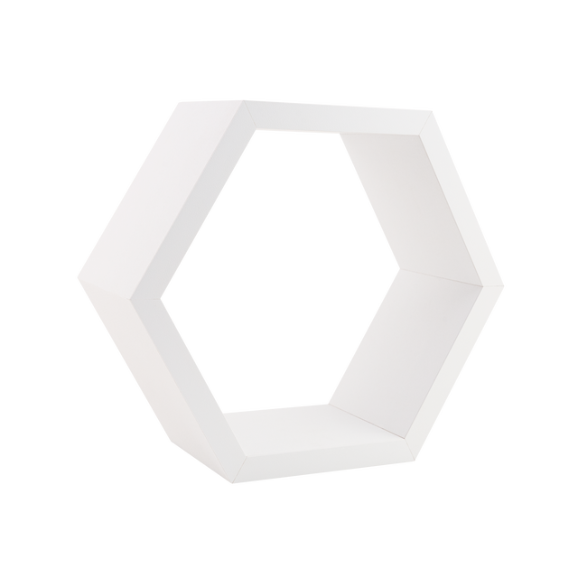Półka ścienna Heksagon biała 11.5x26x30 cm Velano