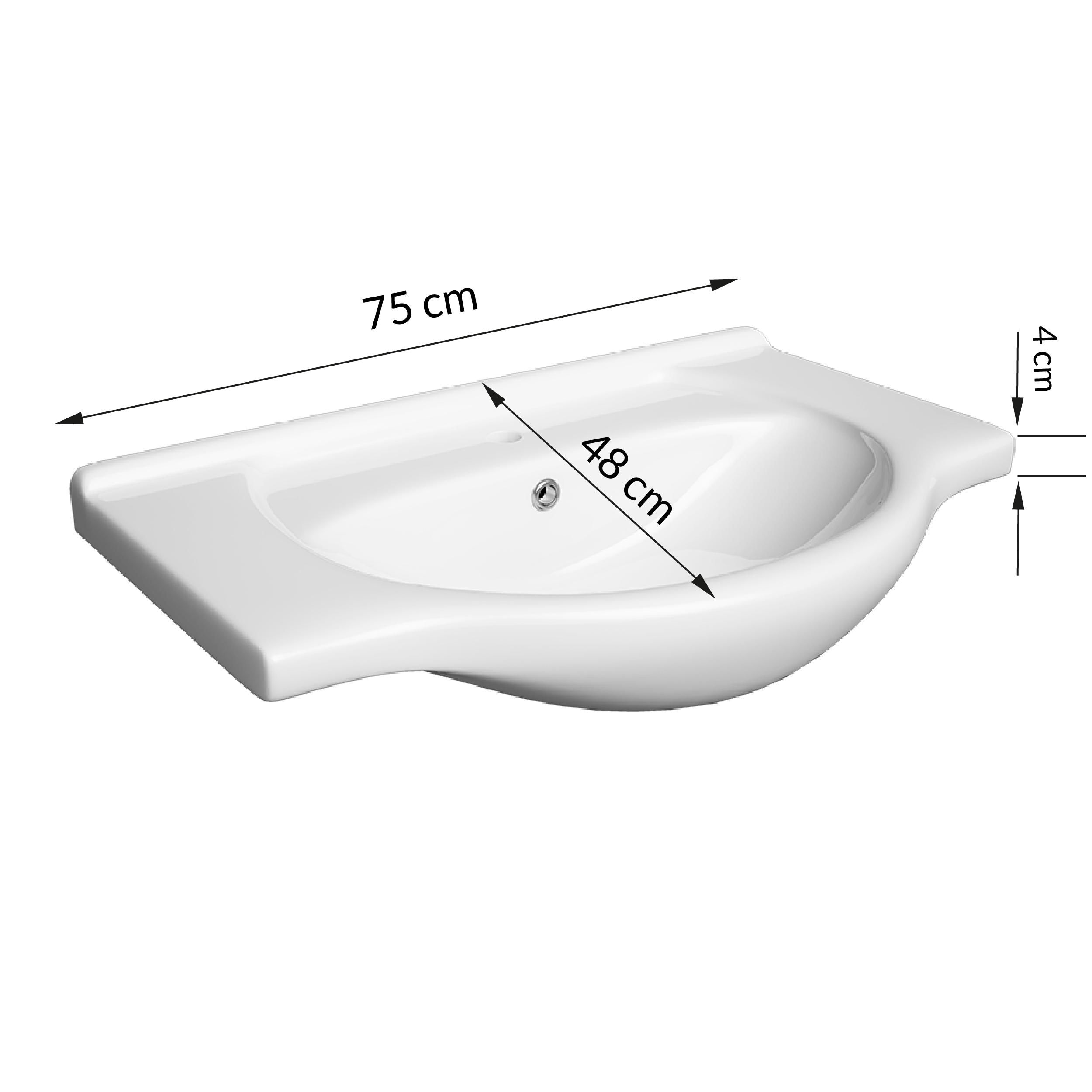 Umywalka ceramiczna Storm 75 Sensea - 3