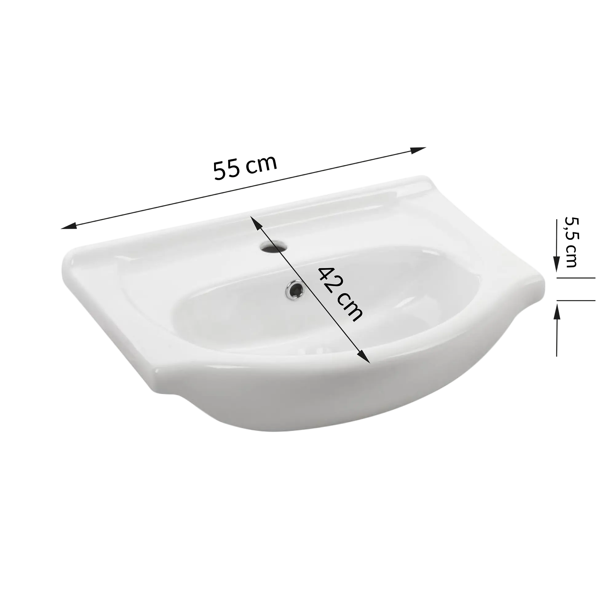 Umywalka ceramiczna Storm 55 Sensea - 3