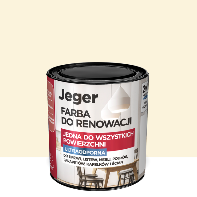 Farba renowacyjna ultraodporna 0.5 l Wanilia Jeger