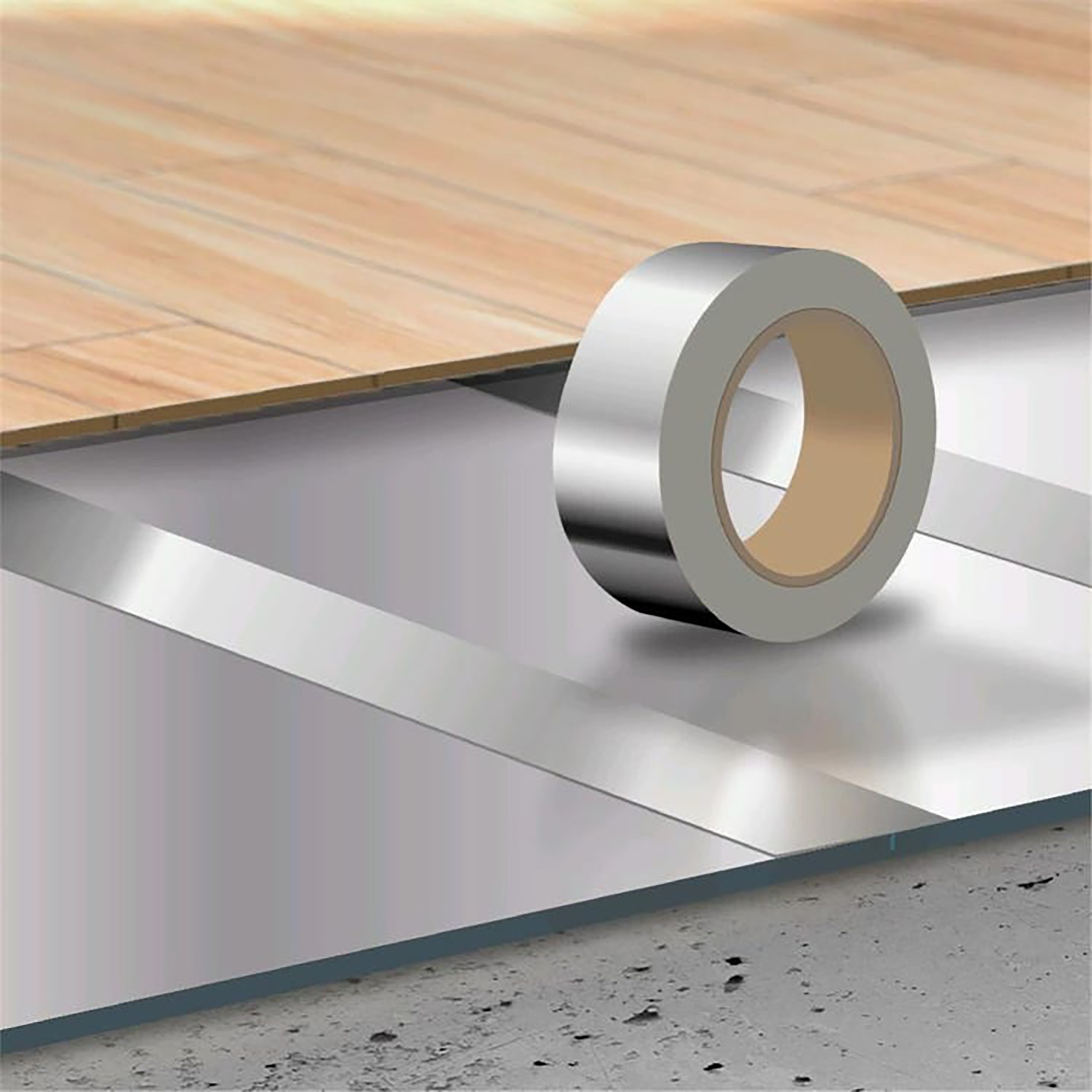 Nastro adesivo, AXTON Acqua Protect per fissaggio e riparazione, resistente all'acqua grigio H 50 mm x L 50 mt - 2