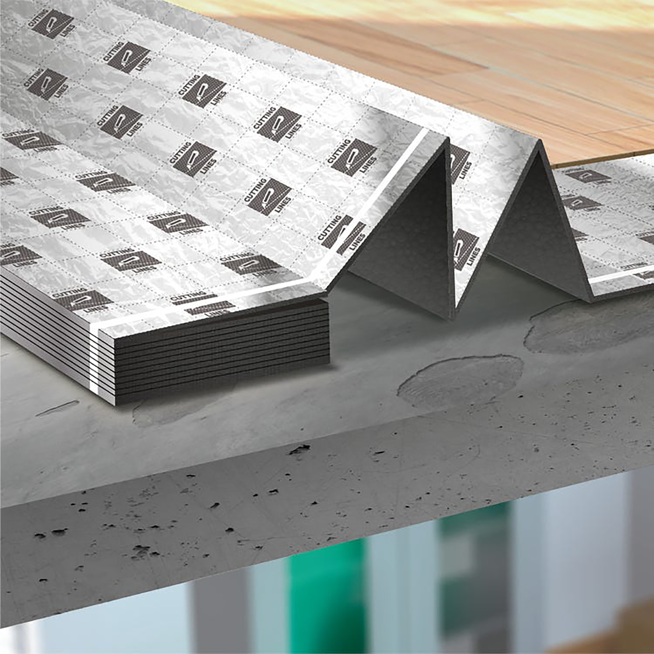 Base para pavimento laminado e de madeira AXTON SILENCE COMPENSATION 3MM 10M² - 6