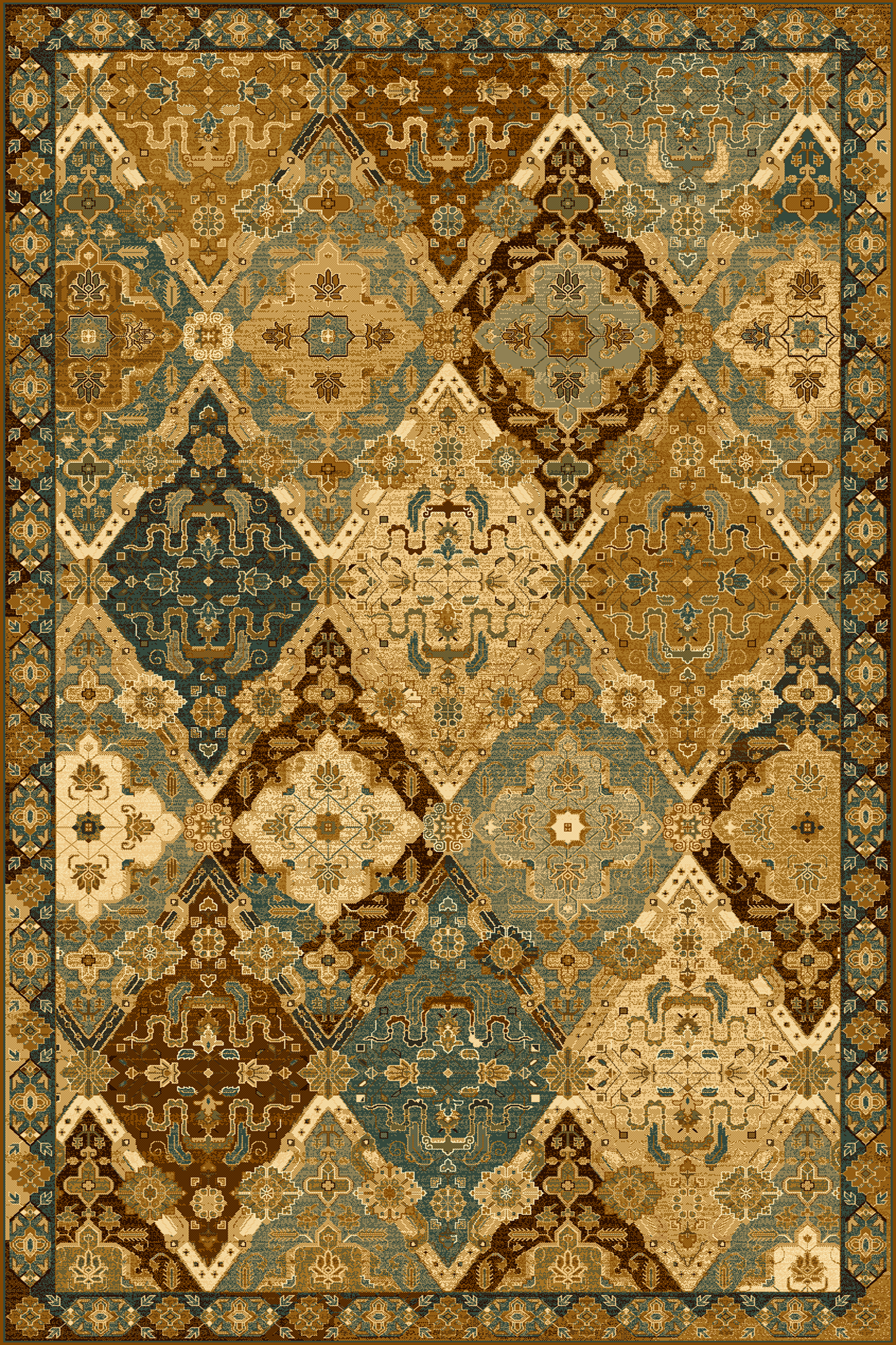 Dywan wełniany Omega Torino etniczny 170 x 235 cm
