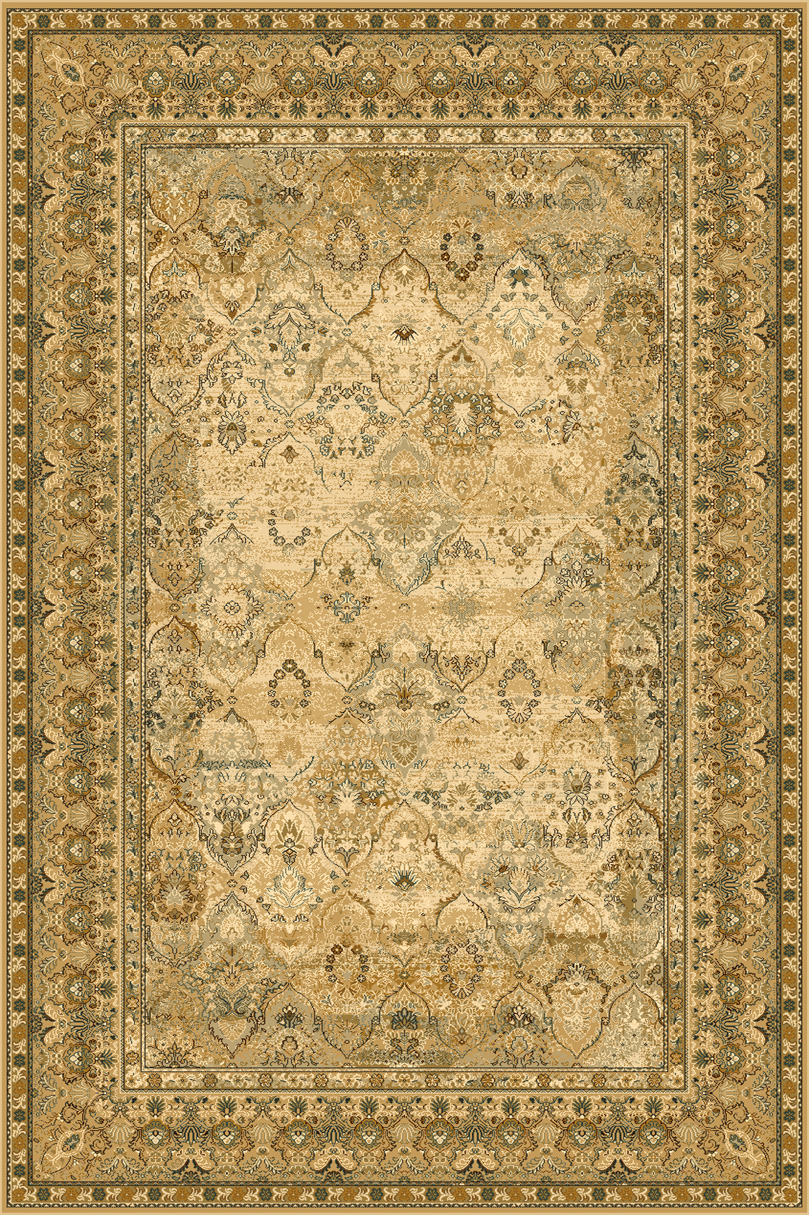 Dywan wełniany Omega Kashmir kremowy 170 x 235 cm
