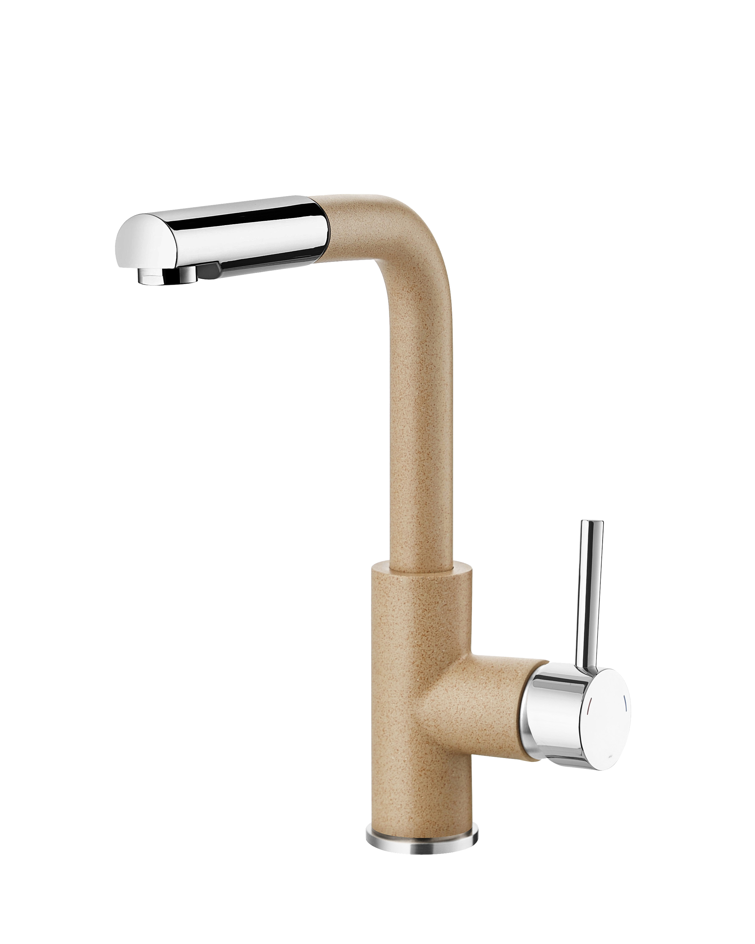 Bateria kuchenna z wyciąganą wylewką L 30 cm Tina Beżowa Axis