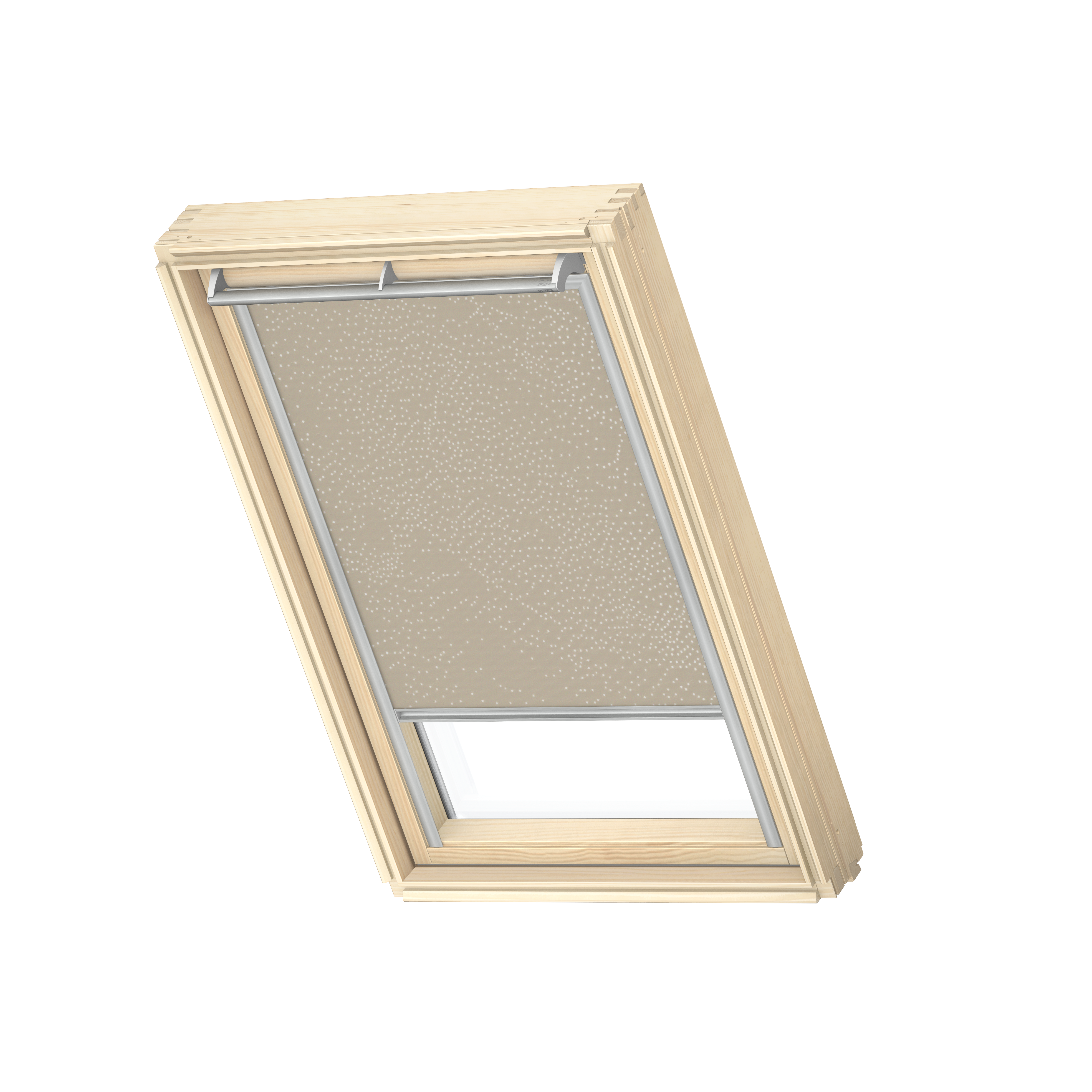Roleta zaciemniająca do okna dachowego 78x140 cm beżowa z aluminiową ramą Velux