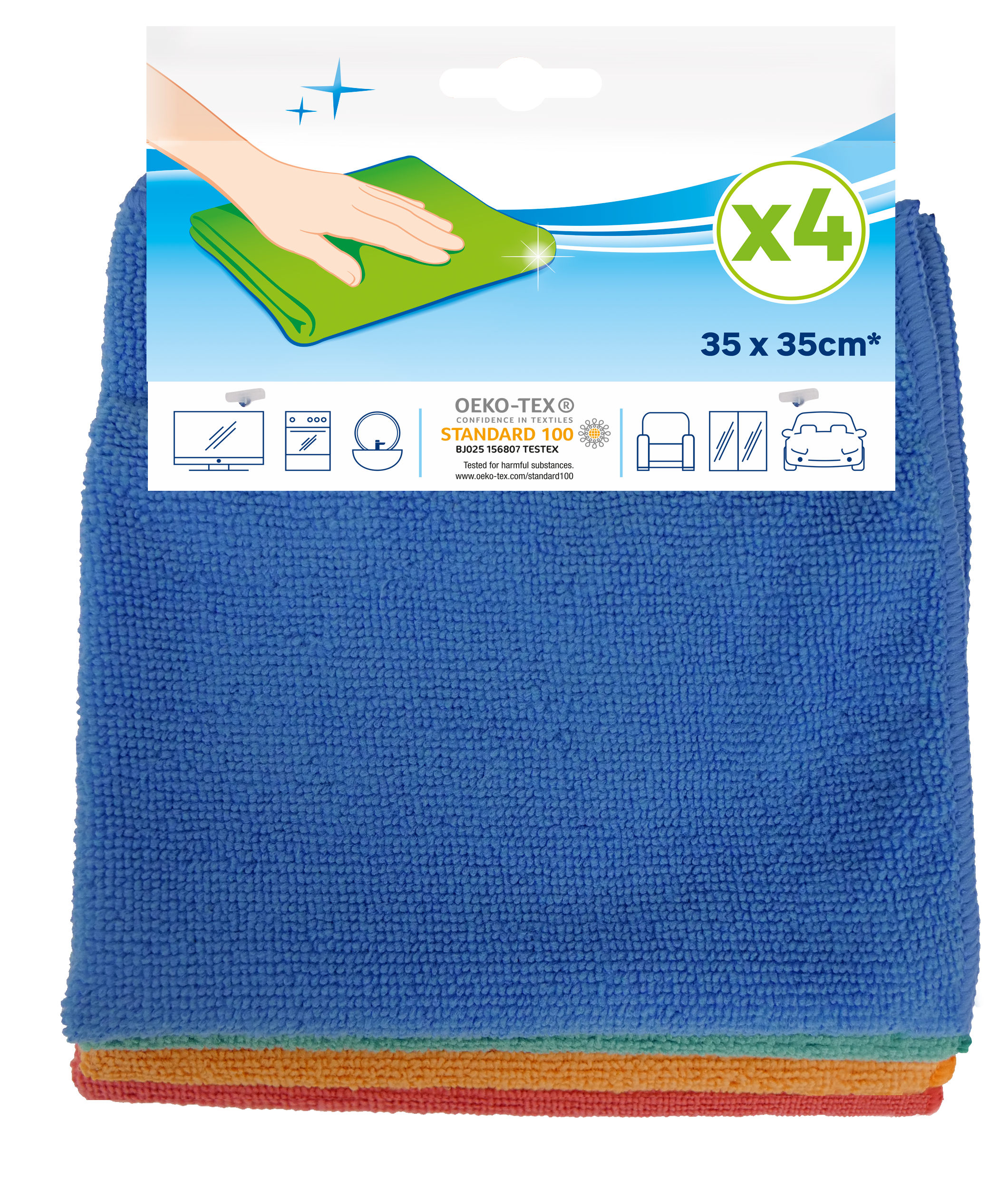 Ściereczka z mikrofibry 4 szt. Oeko-Tex - 3