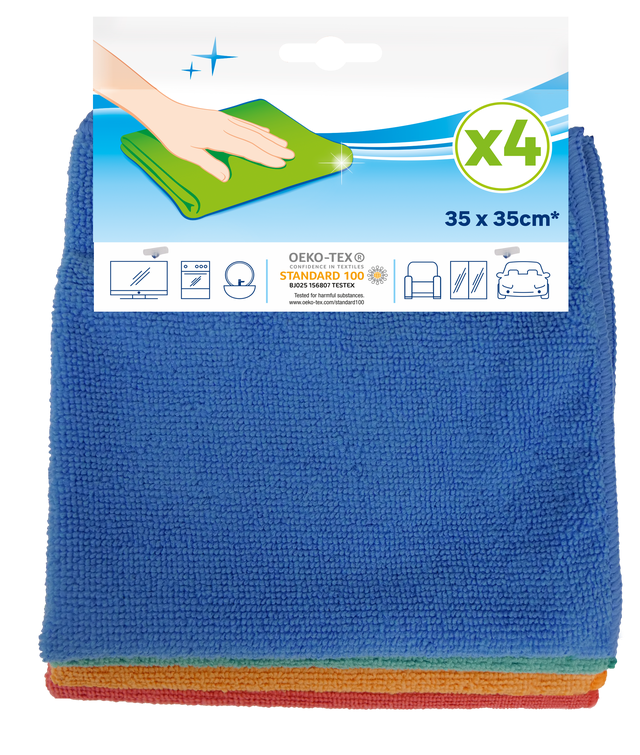 Ściereczka z mikrofibry 4 szt. Oeko-Tex