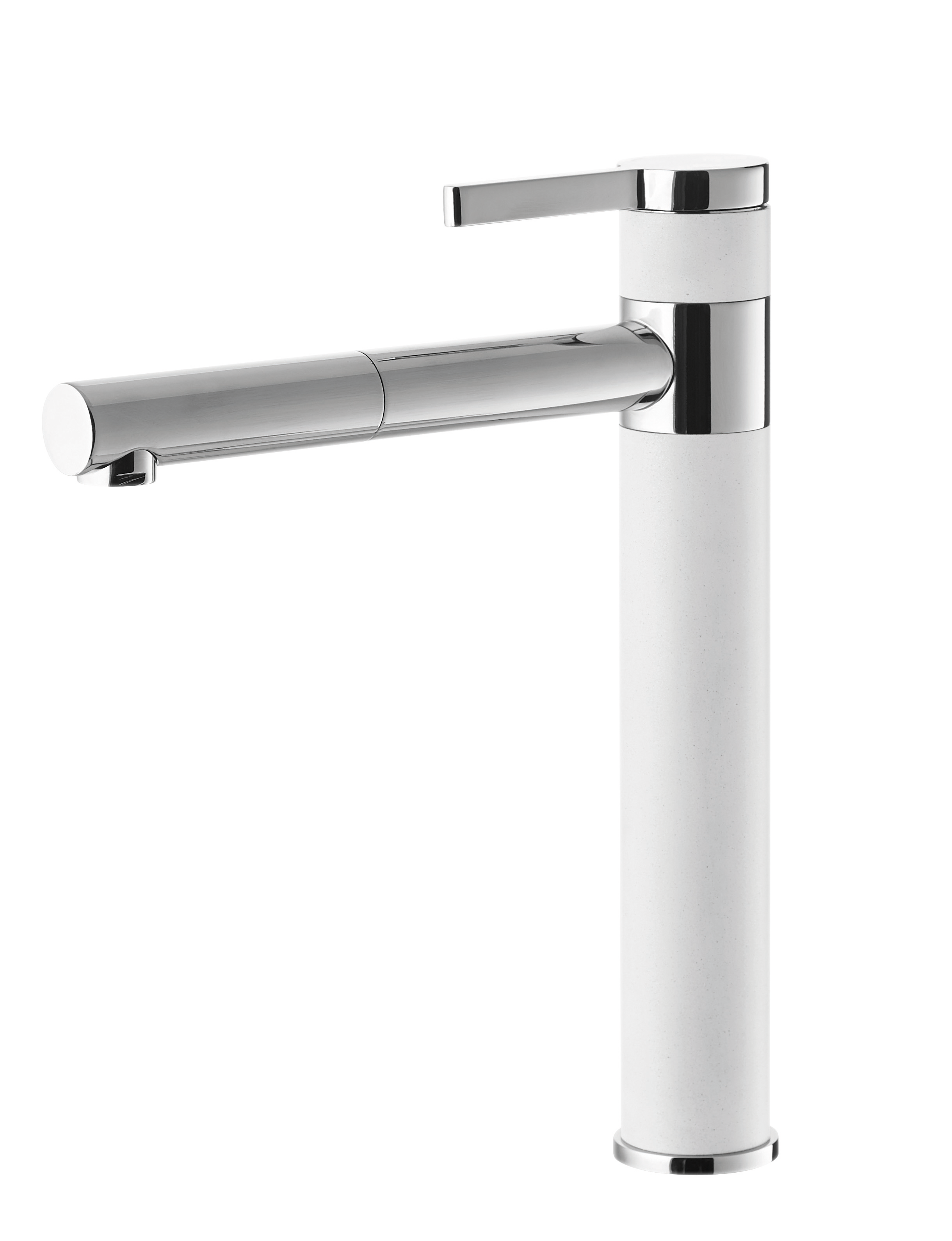 Bateria kuchenna Carla Axis biała wylewka L 30 cm