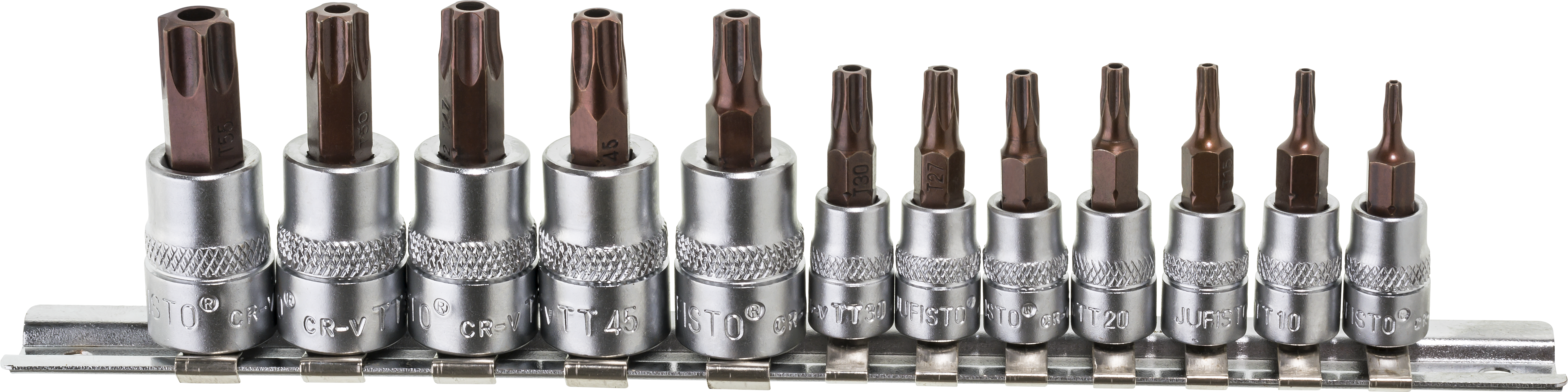 Zestaw kluczy nasadowych 1/4" 3/8" JU-SOC 12 szt. Jufisto