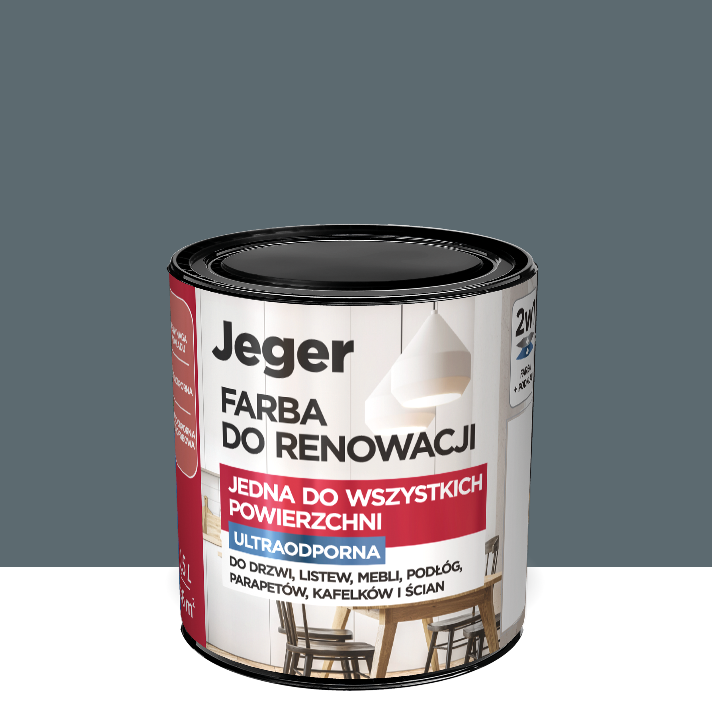Farba do renowacji 0.5 l Mocny grafit JEGER