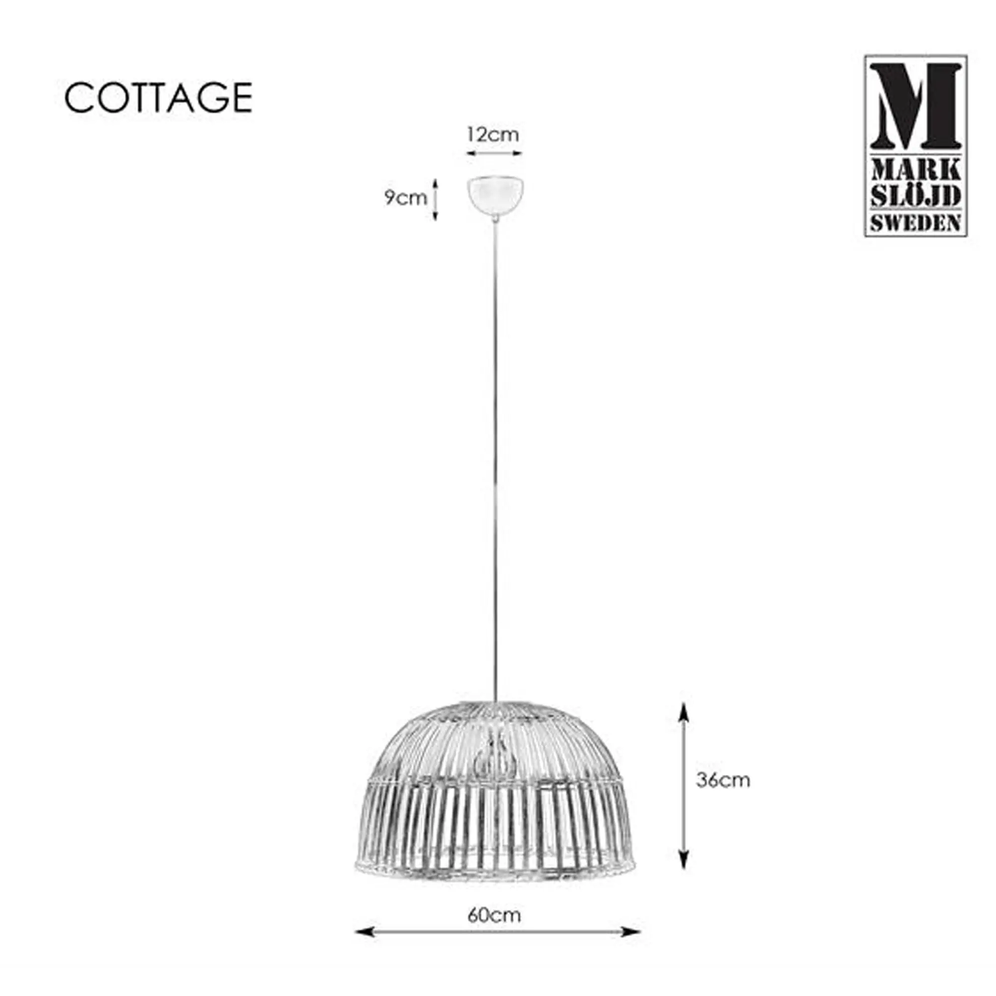Lampa wisząca Cottage czarna E27 Markslojd - 3