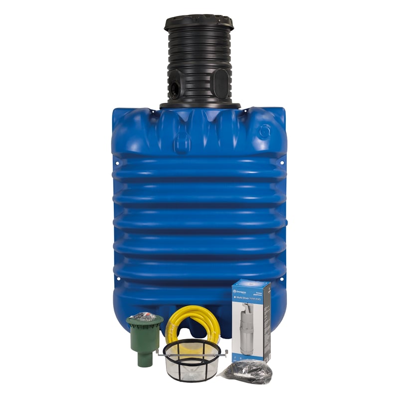 Zestaw zbiornik podziemny Modularis 2500l z pompą 4Rain