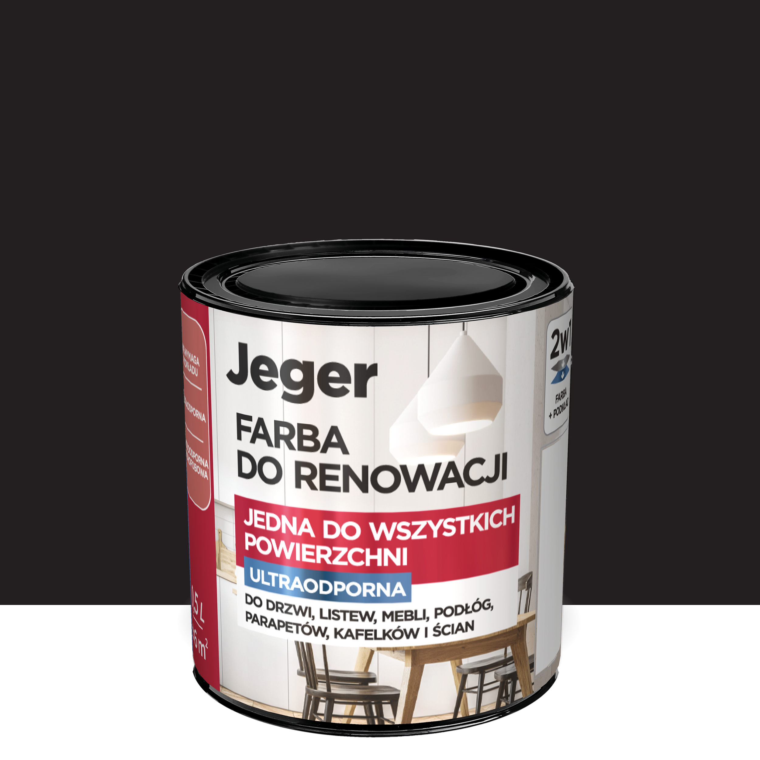 Farba do renowacji 0.5 l Głęboka czerń JEGER