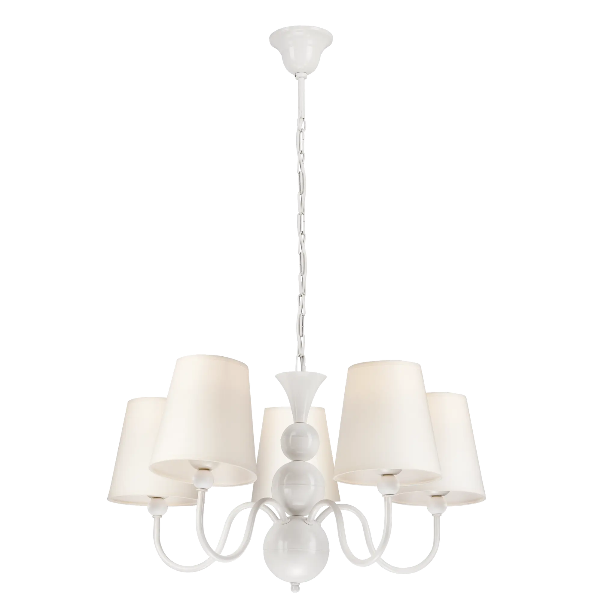 Lampa wisząca Bouli biała 5 x E27 Lamkur