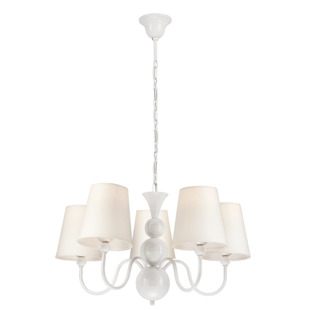 Lampa wisząca Bouli biała 5 x E27 Lamkur
