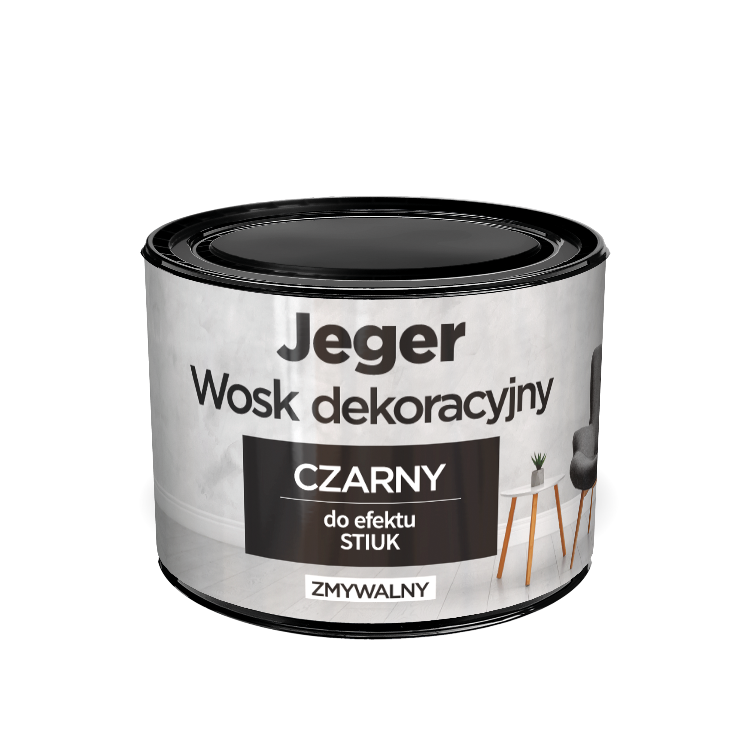 Wosk dekoracyjny czarny 0.25 l Jeger