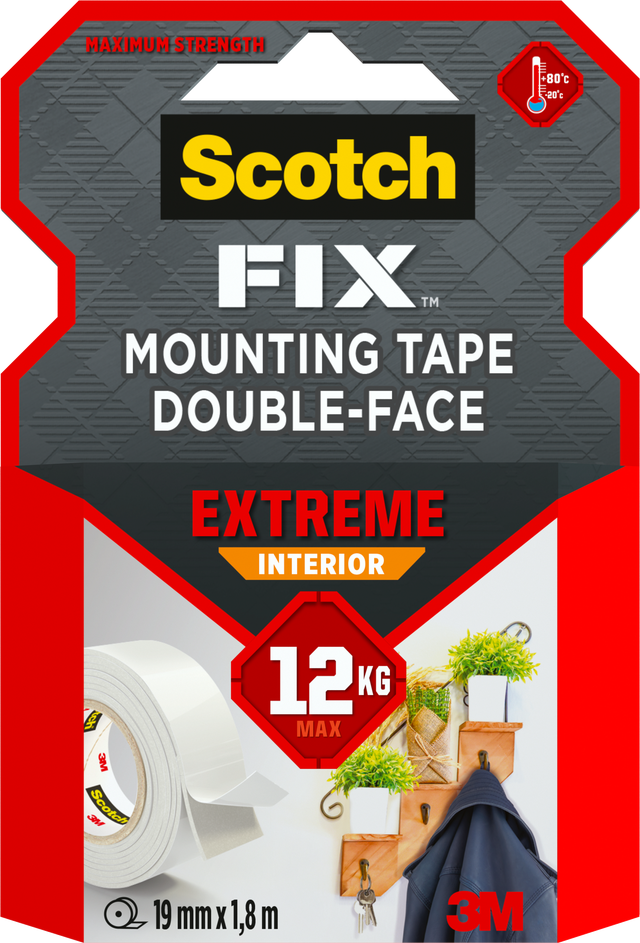 Taśma montażowa Scotch dwustronna extremalna 19mmx18 m