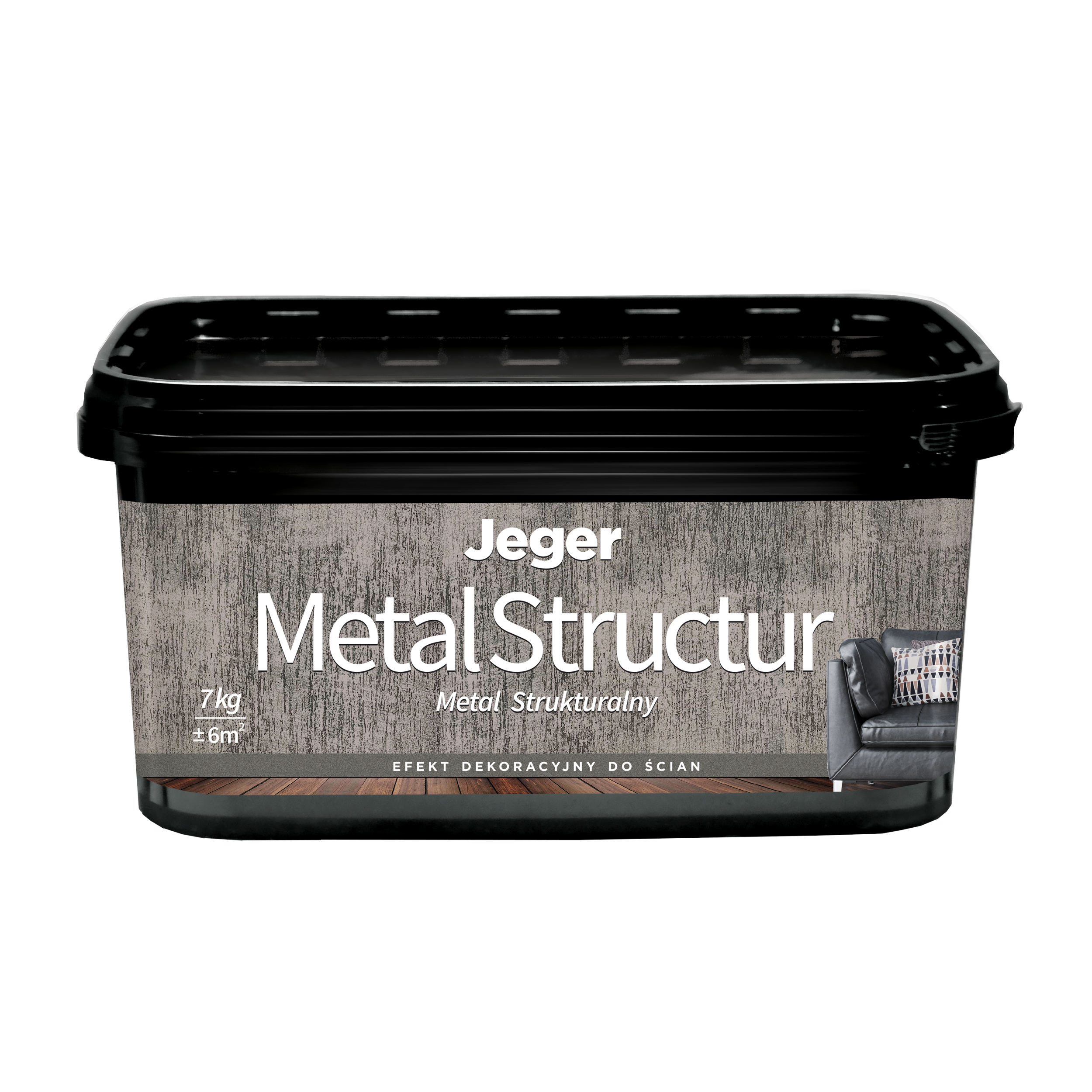 Farba dekoracyjna Metal structur 7 l Jeger