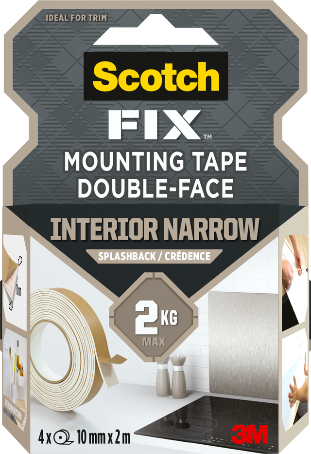 Taśma klejąca dwustronna do paneli Splashback 10 mm x 2 m Scotch