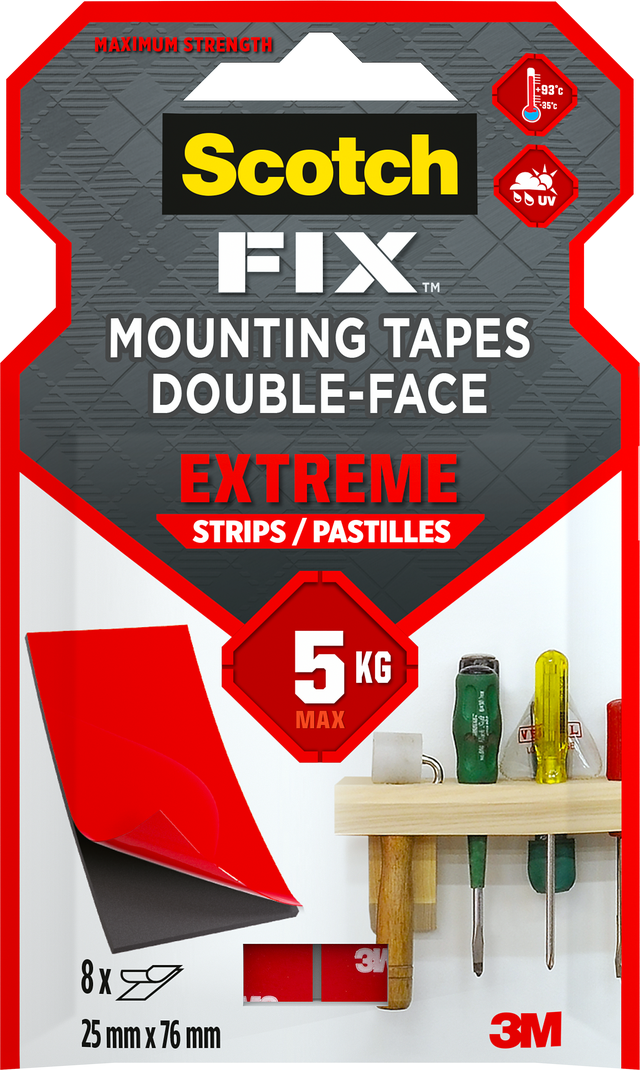 Paski montażowe ekstremalne 25x76 mm (8 szt.)
