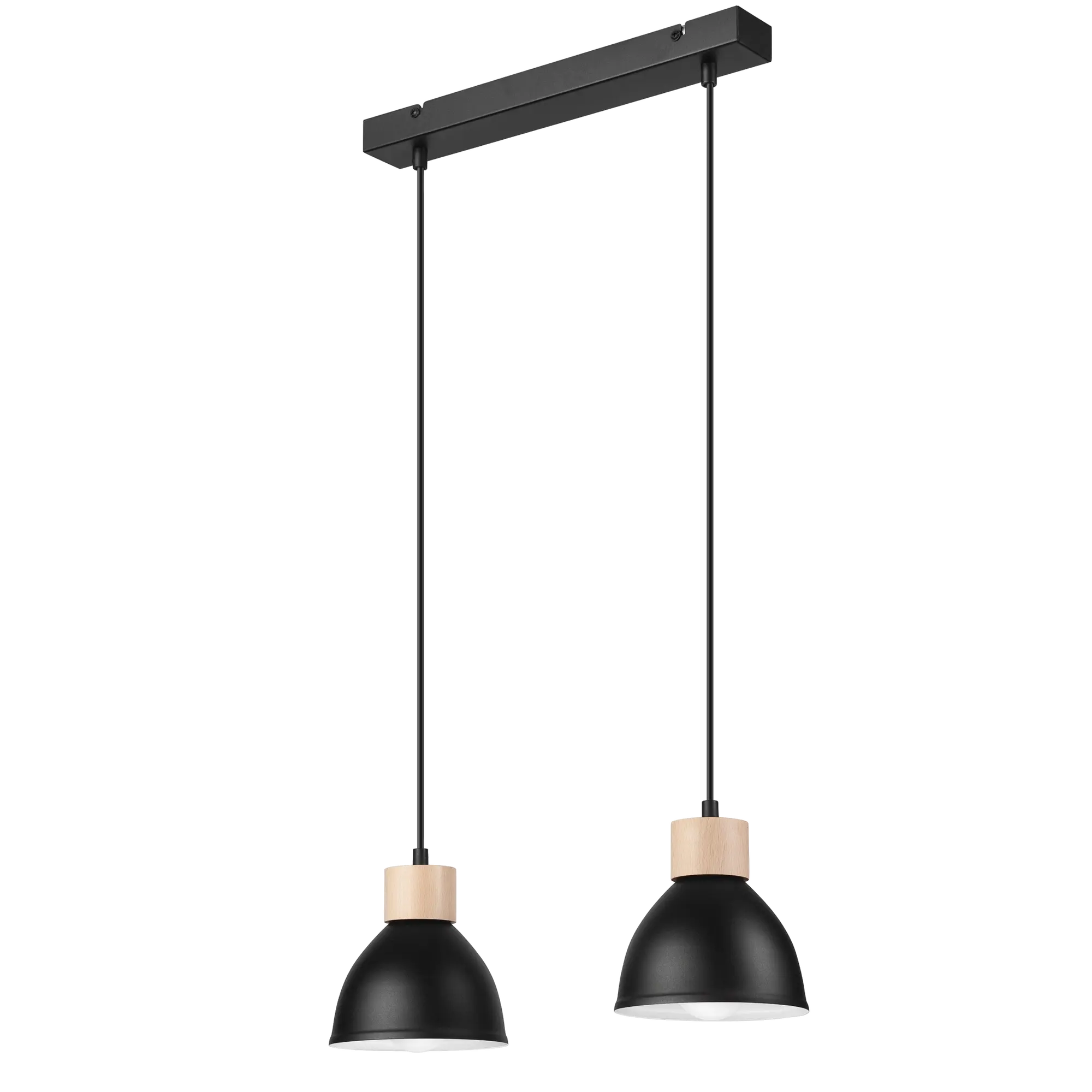 Lampa wisząca Nico 2 x E27 czarna Lamkur