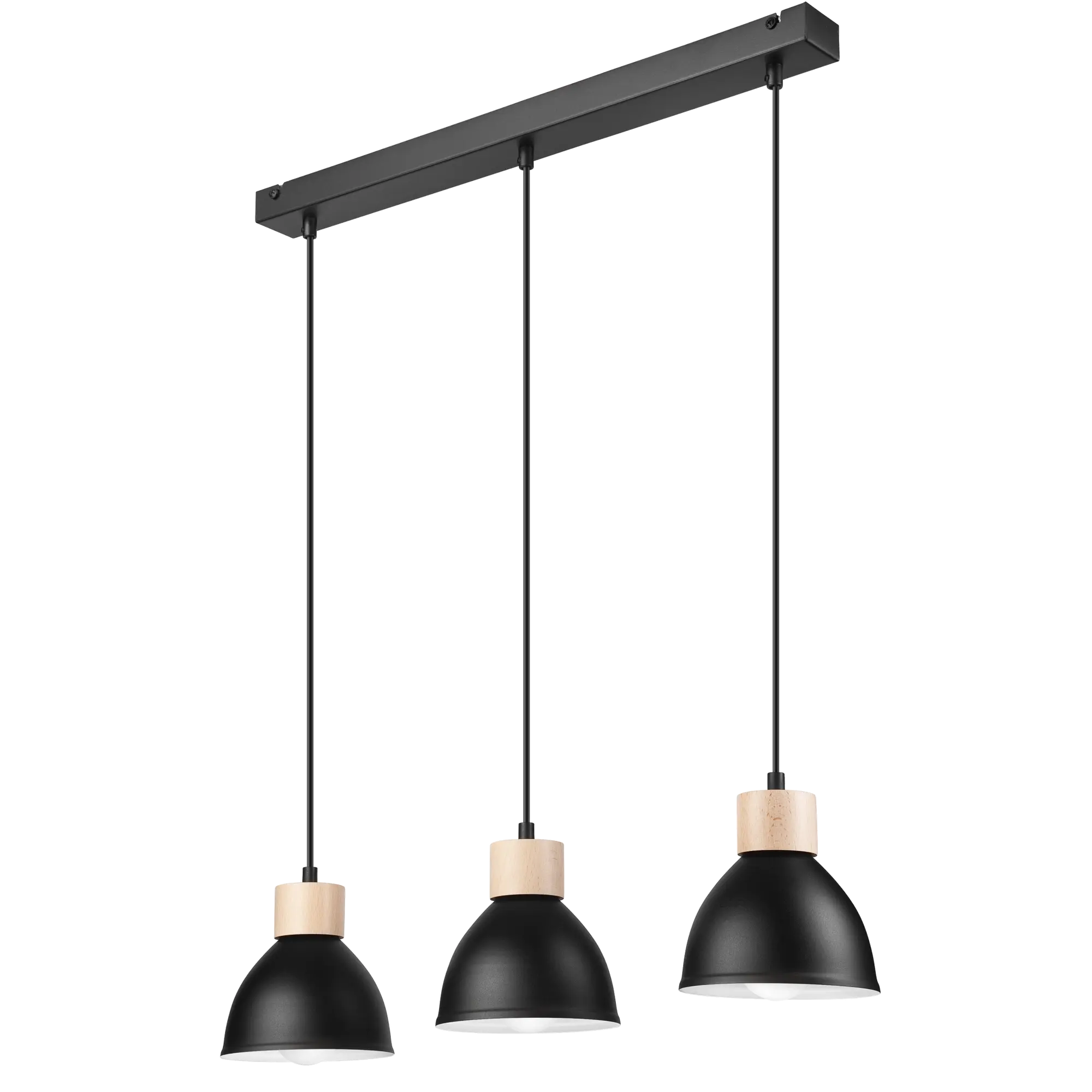 Lampa wisząca Nico 3 x E27 czarny Lamkur