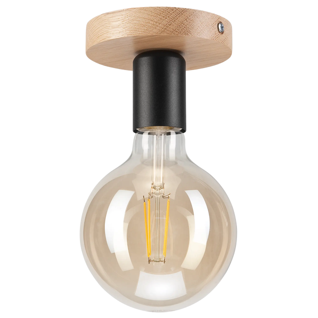 Lampa sufitowa Vito Oak dąb E27 Lamkur