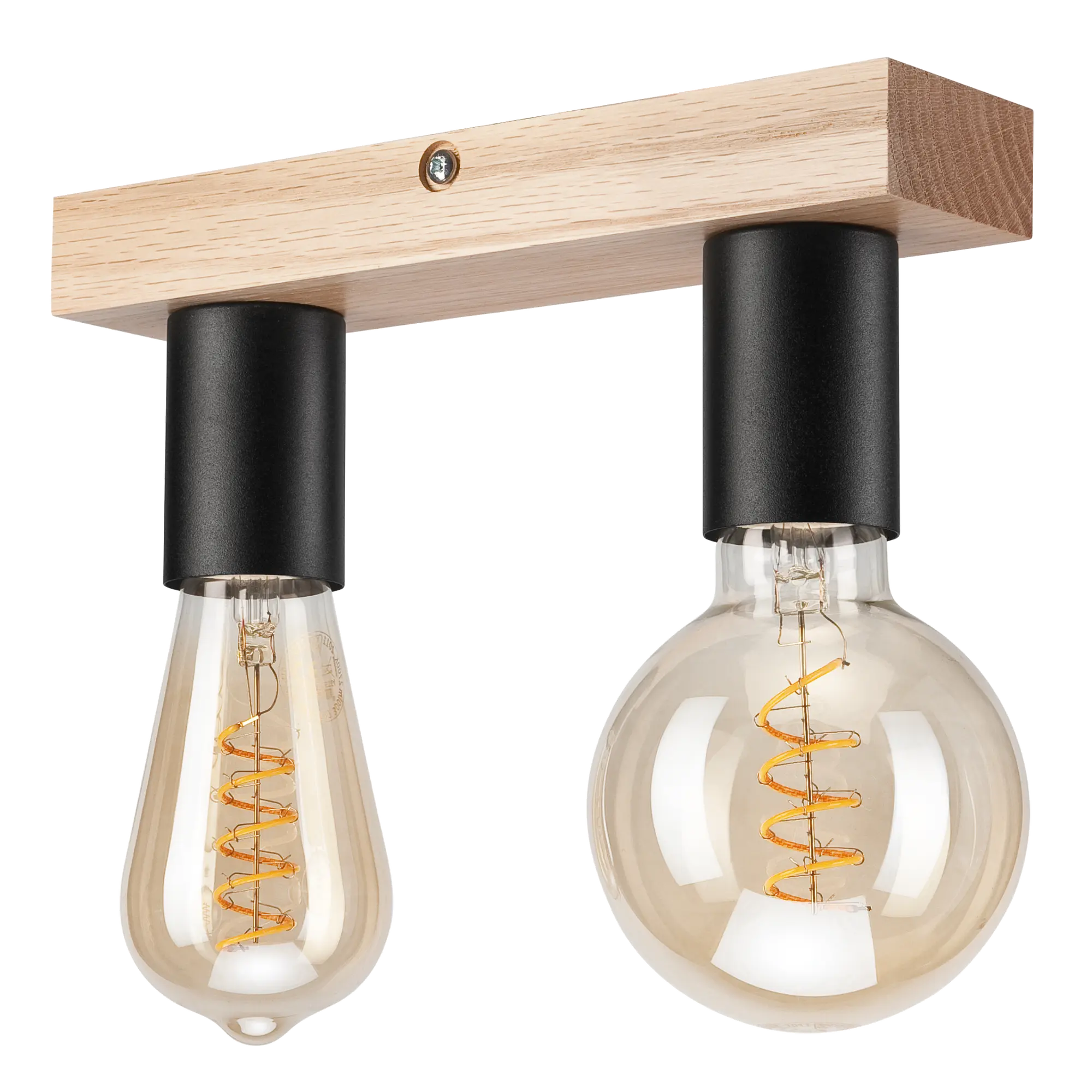 Lampa sufitowa Vito Oak dąb 2 x E27 Lamkur