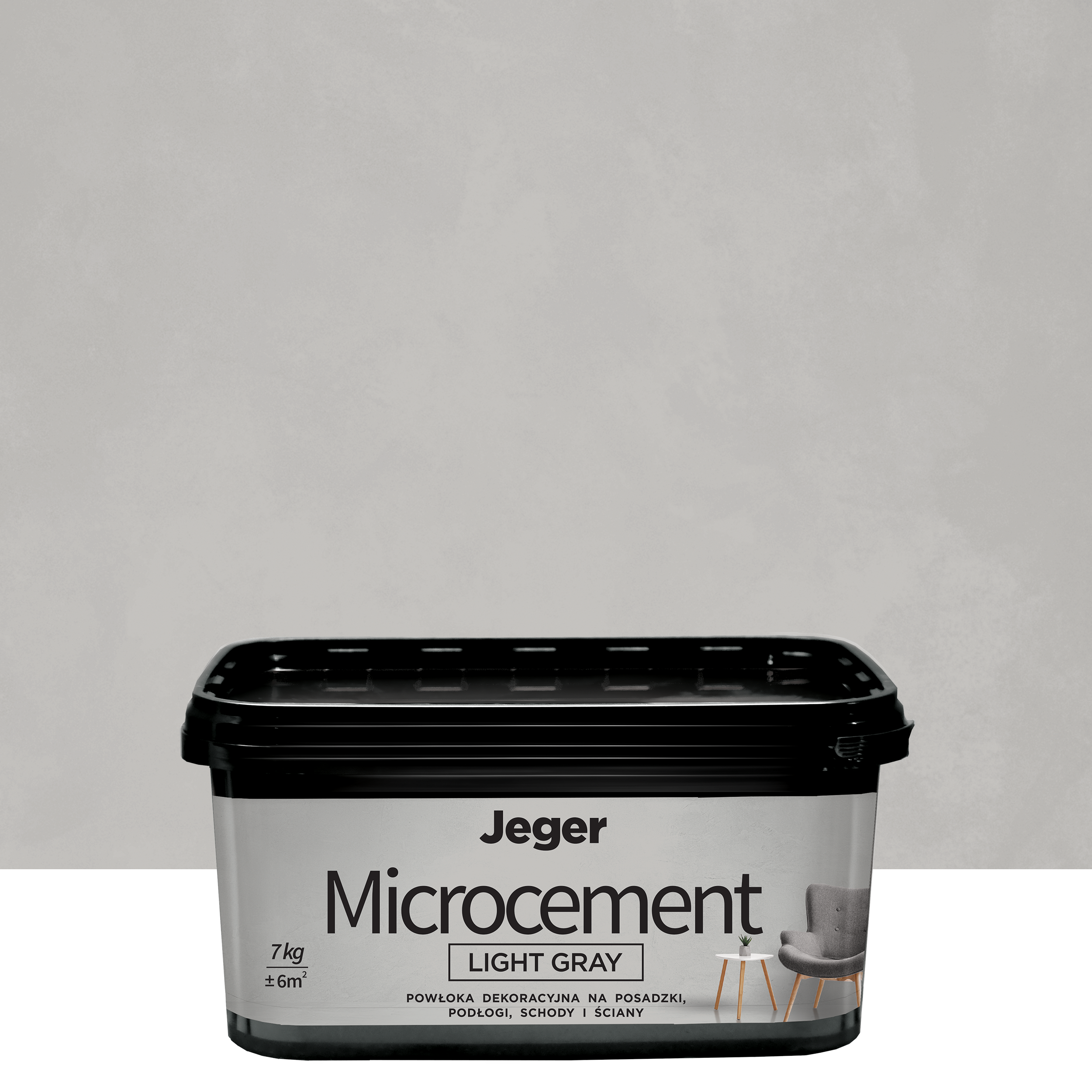 Farba dekoracyjna Microcement 7 l Light gray Jeger