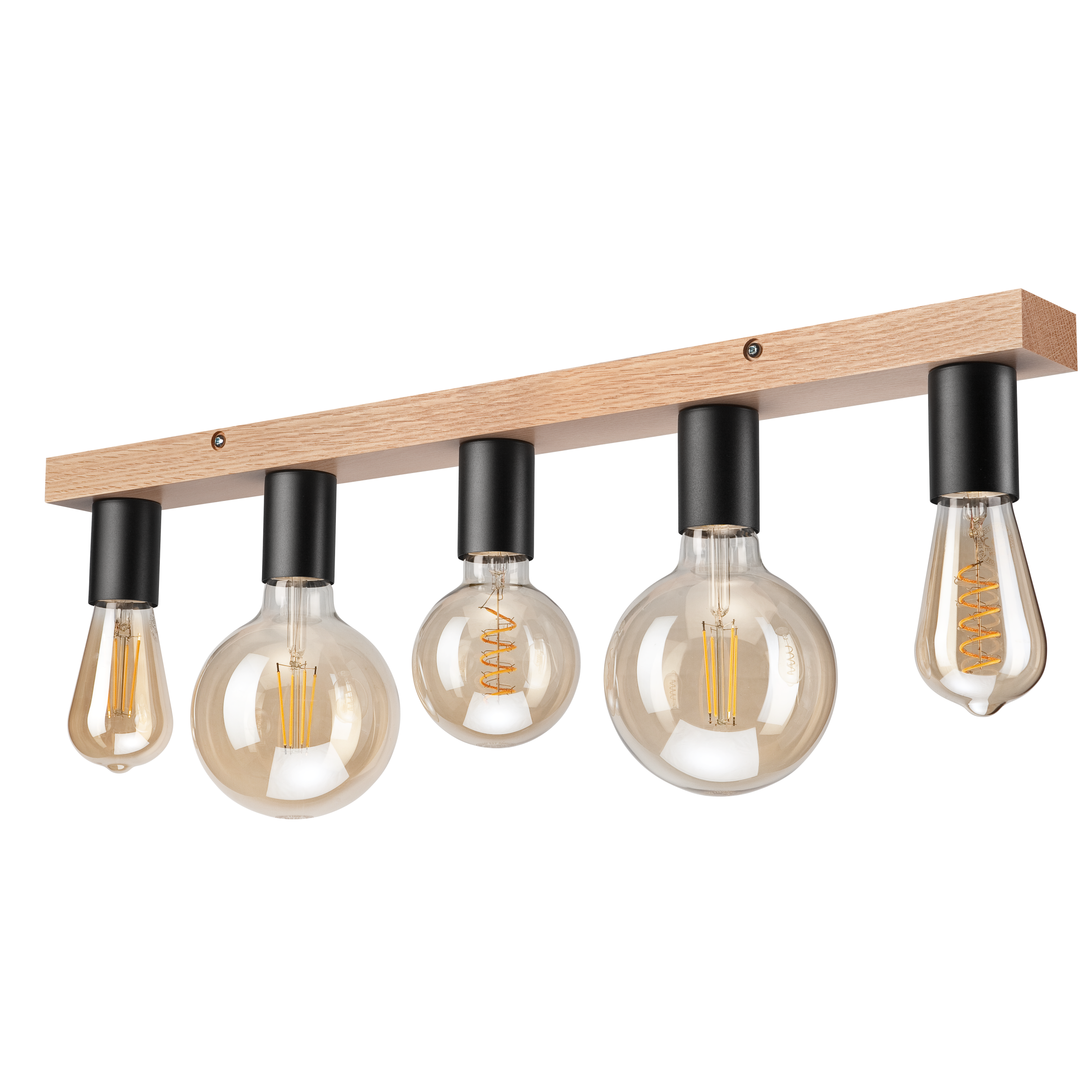 Lampa sufitowa Vito Oak dąb 5 x E27 Lamkur