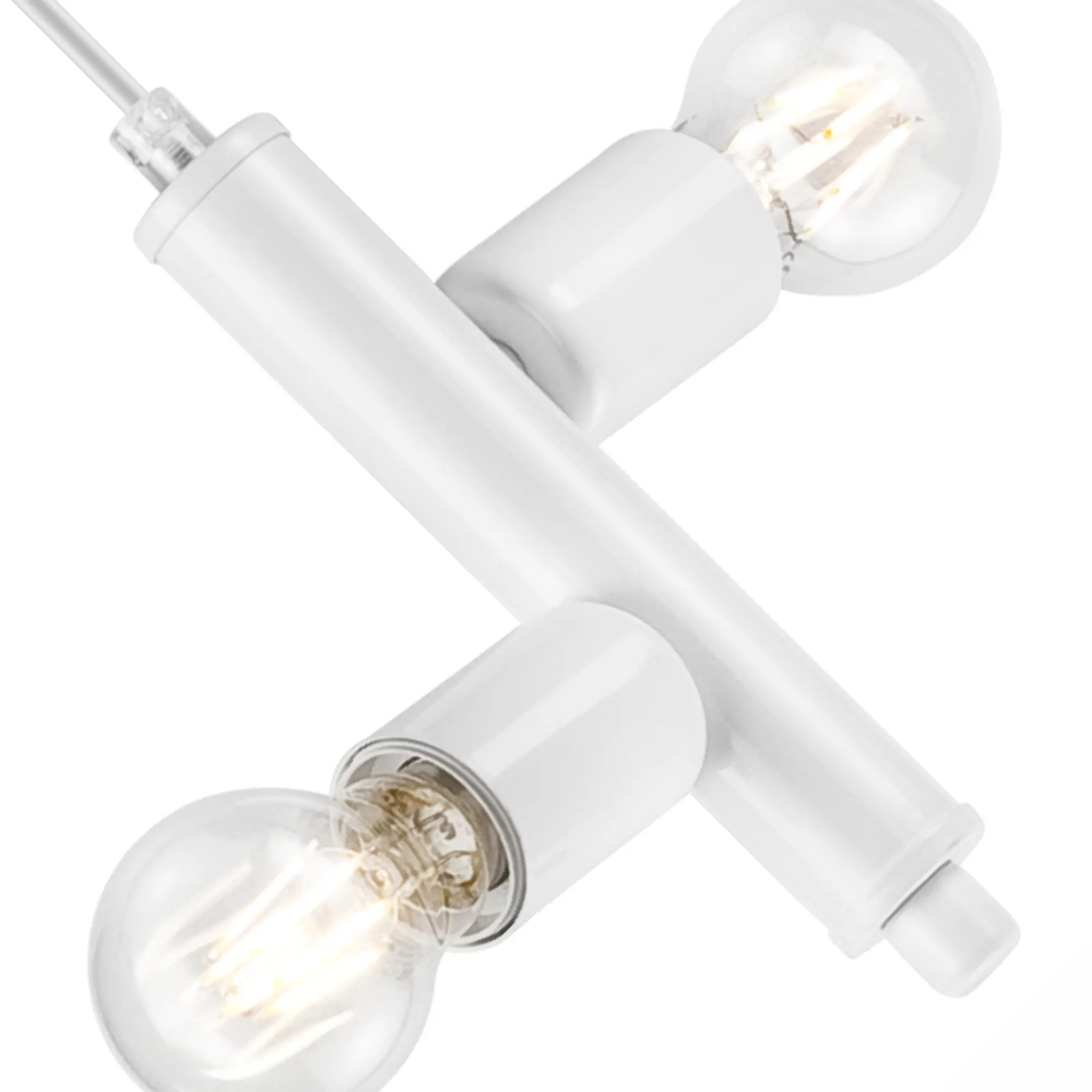 Lampa wisząca Lina biała 2 x E27 Lamkur - 7