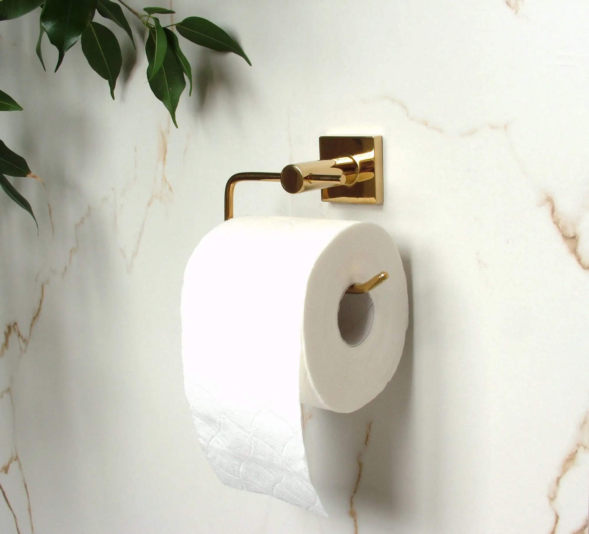 Uchwyt ścienny na papier toaletowy Nero Gold Ba-De - 2