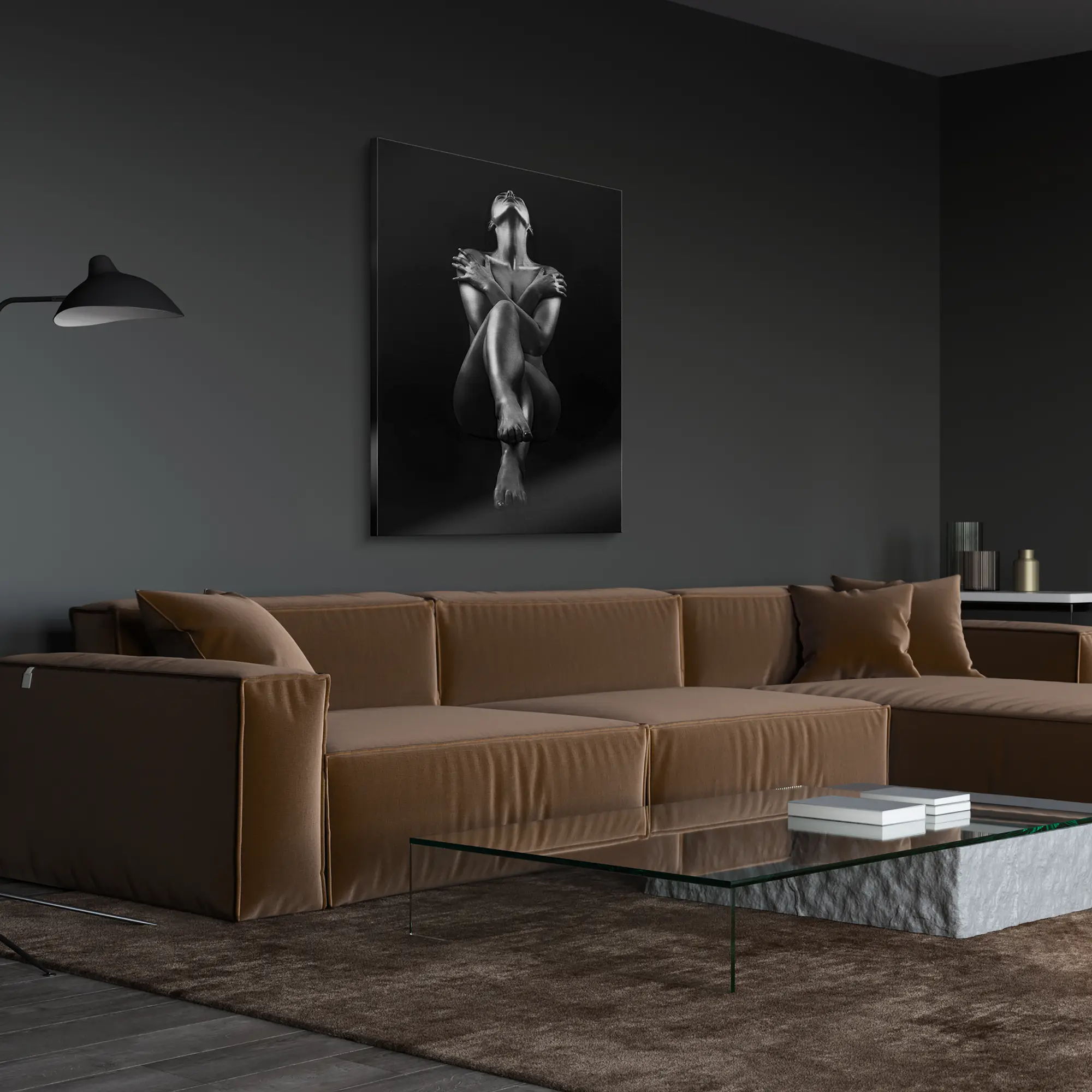 Kanwa Act Kobieta ST647 czarno-biały 70 x 100 cm - 3