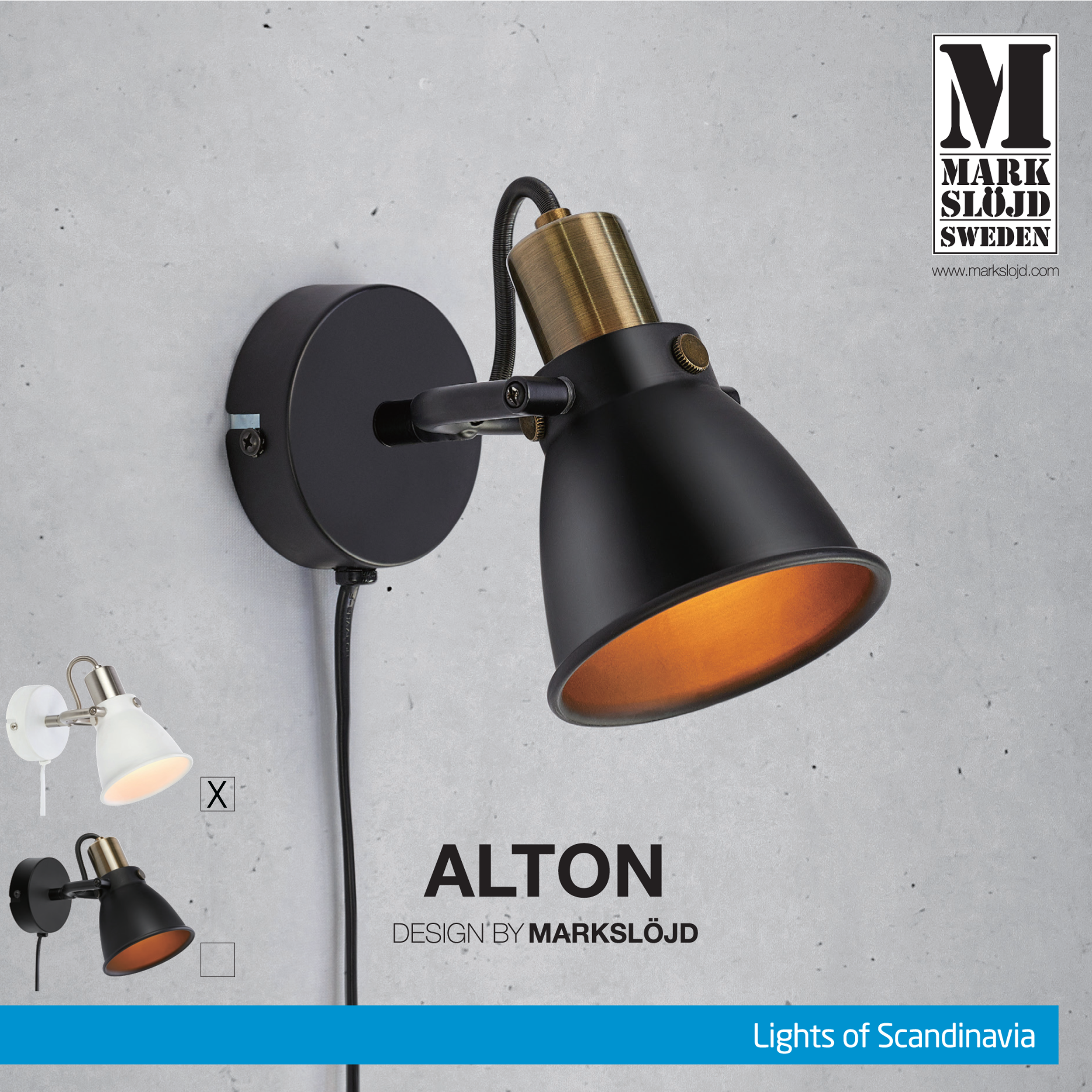 Kinkiet Alton biały E14 Markslojd - 2