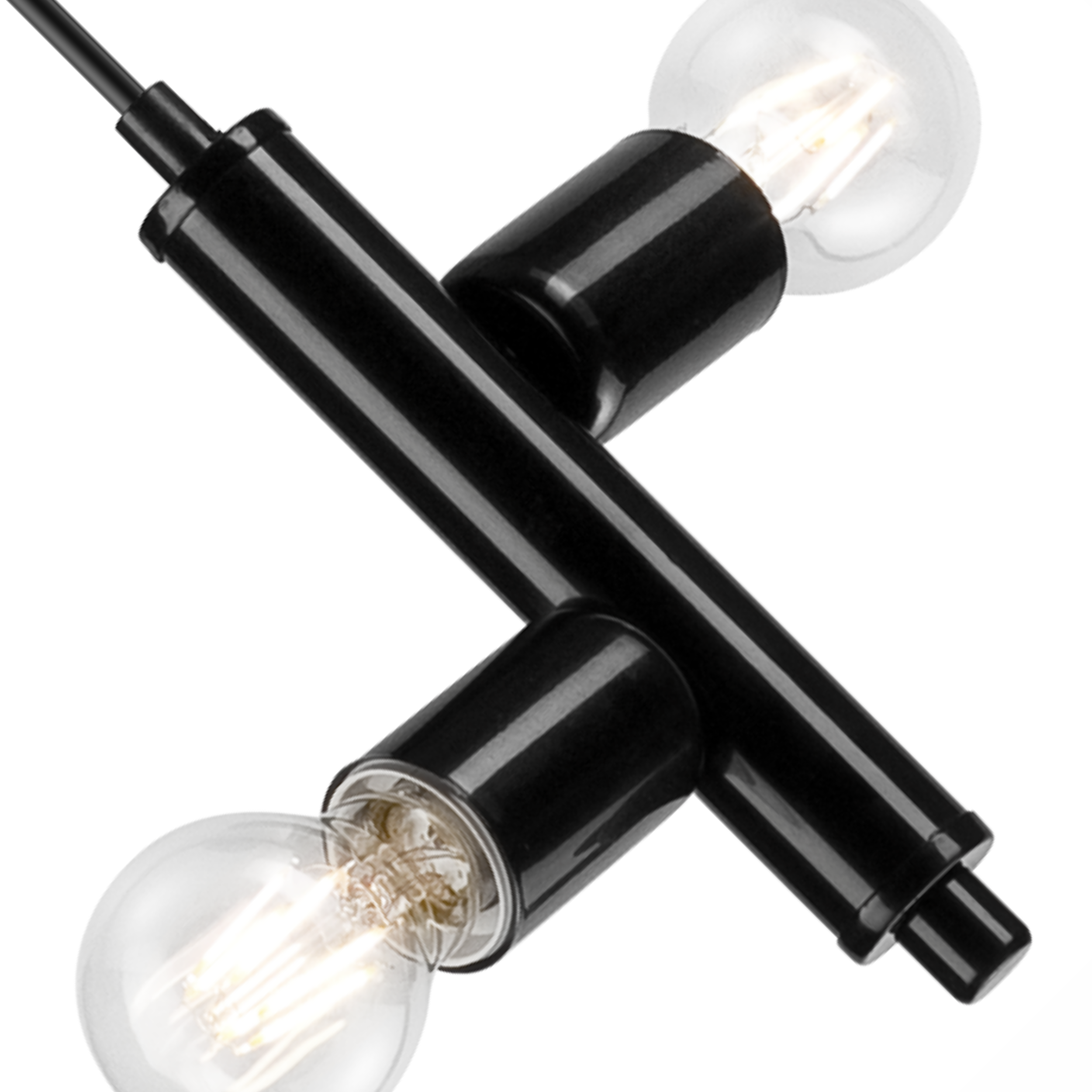 Lampa wisząca Lina czarna 2 x E27 Lamkur - 7