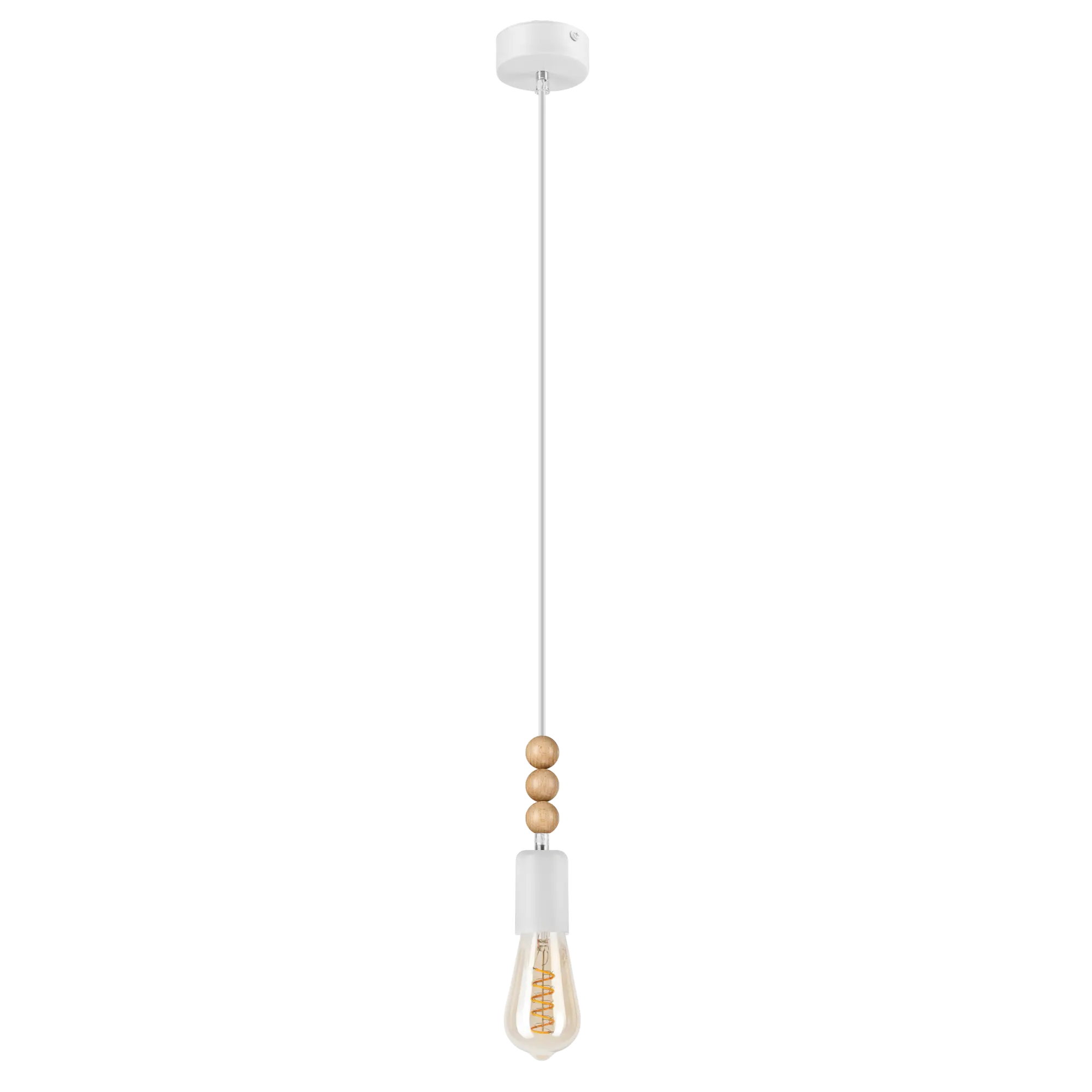 Lampa wisząca Simon biała E27 Lamkur