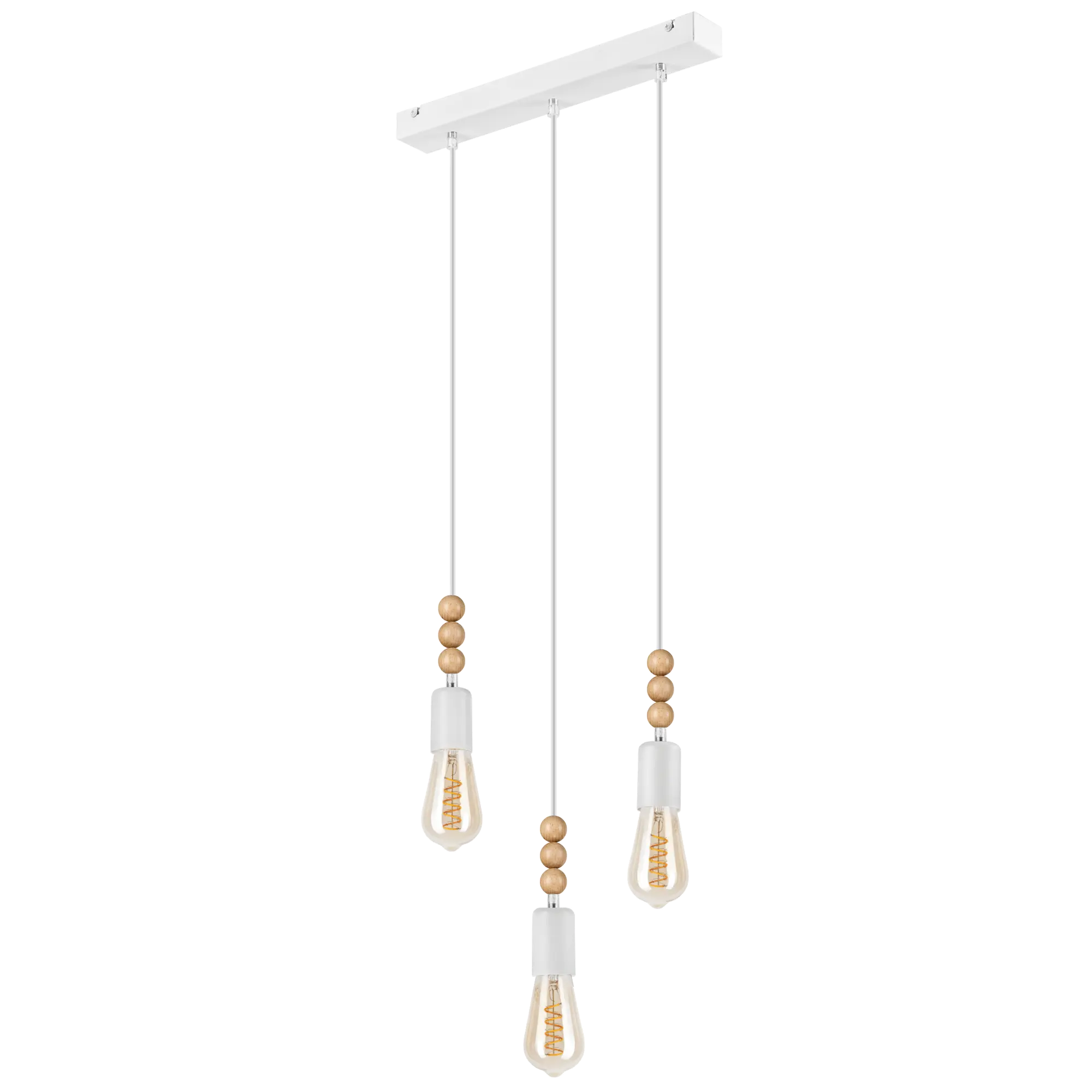 Lampa wisząca Simon biała 3 x E27 Lamkur