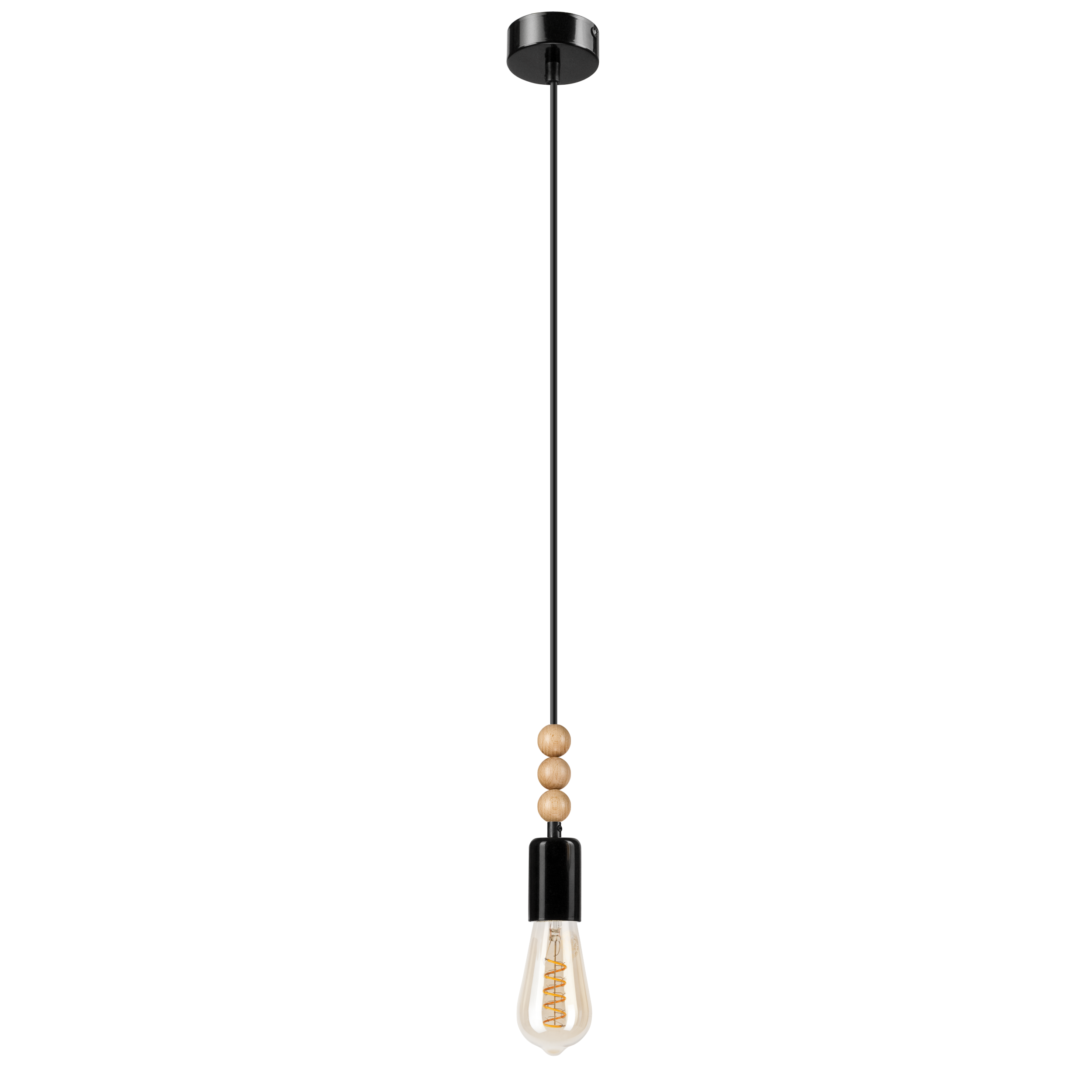 Lampa wisząca Simon czarna E27 Lamkur