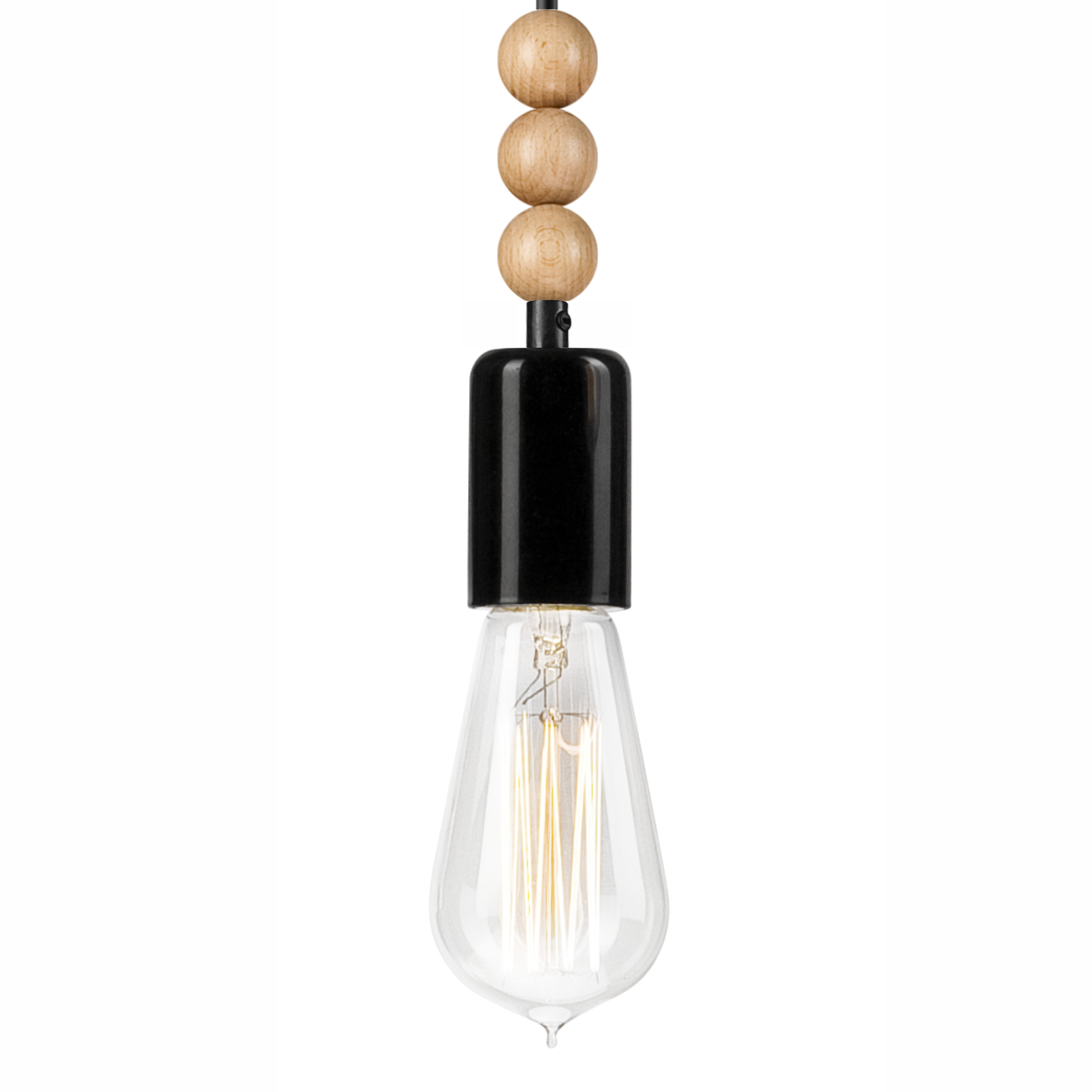 Lampa wisząca Simon czarna E27 Lamkur - 6