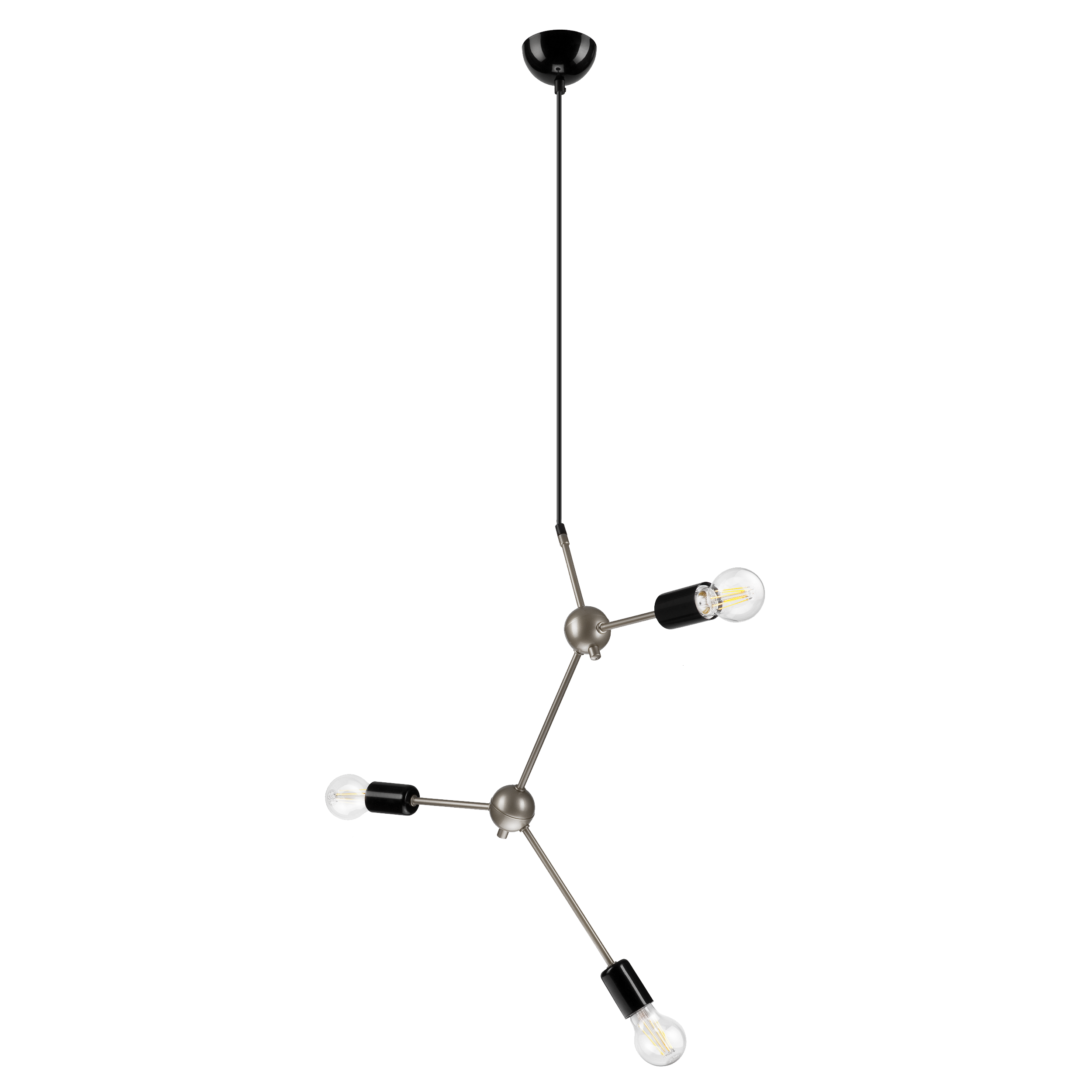 Lampa wisząca Alessia szara 3 x E27 Lamkur